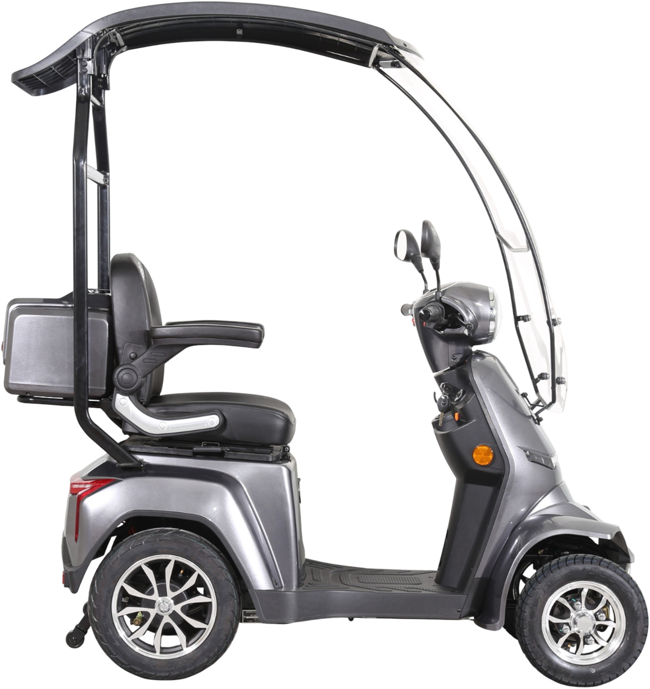 Zündapp Elektromobil »Zündapp Volt 1000W 20 km/h inkl. Topcase und Dach dunkelgrau«, Topcase, Dach