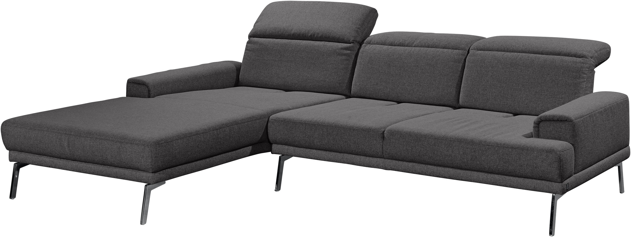Musterring Ecksofa »MR 4580«, mit Kopf- und Sitztiefenverstellung, Metallfuß chrom, 288 x 193/220cm