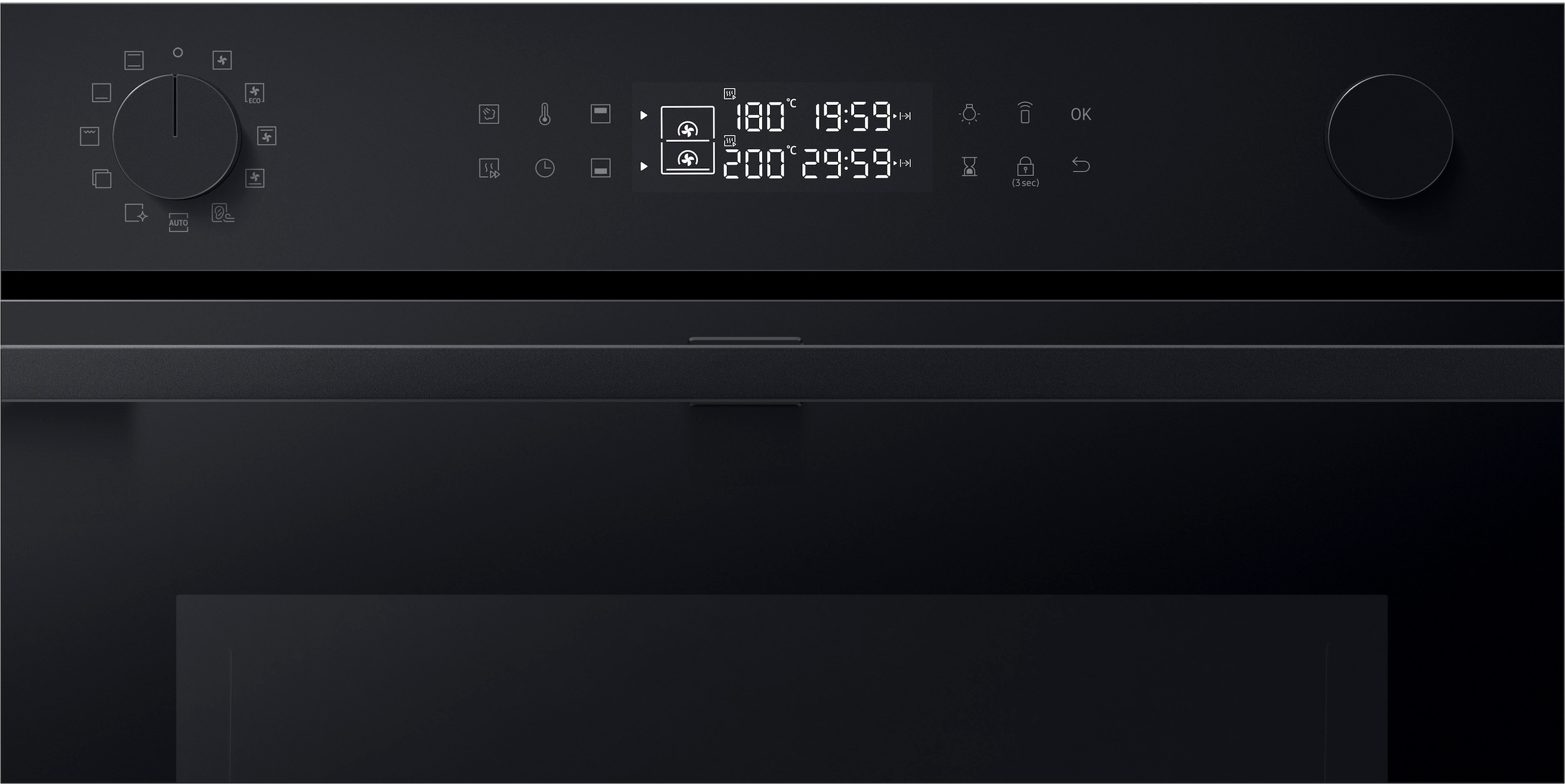 Samsung Einbaubackofen Serie 4 »NV7B45502AK/U1«, Pyrolyse-Selbstreinigung, Dual Cook Flex