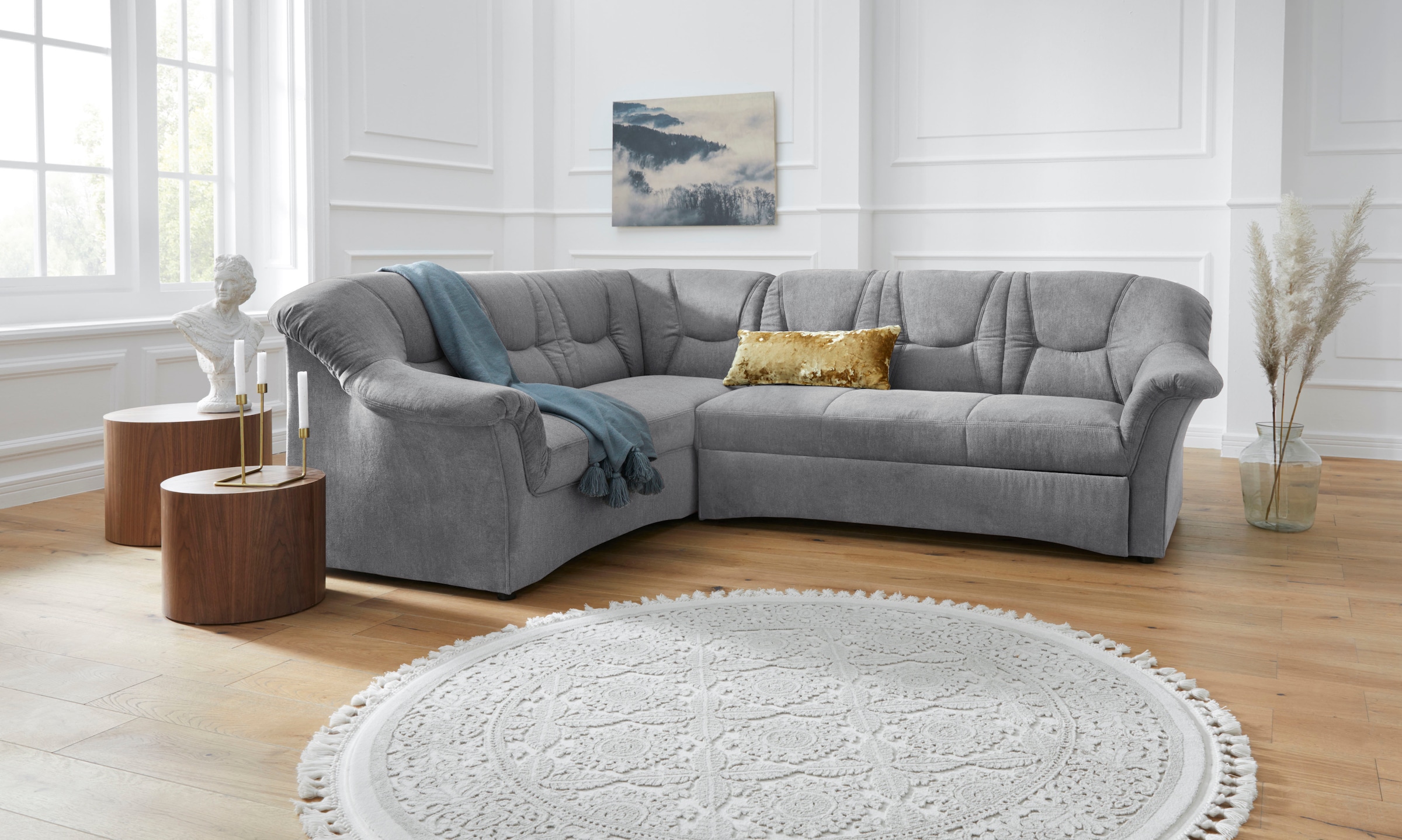 DOMO collection Ecksofa »Sarafina zeitlos und komfortabel, optional mit Fed günstig online kaufen
