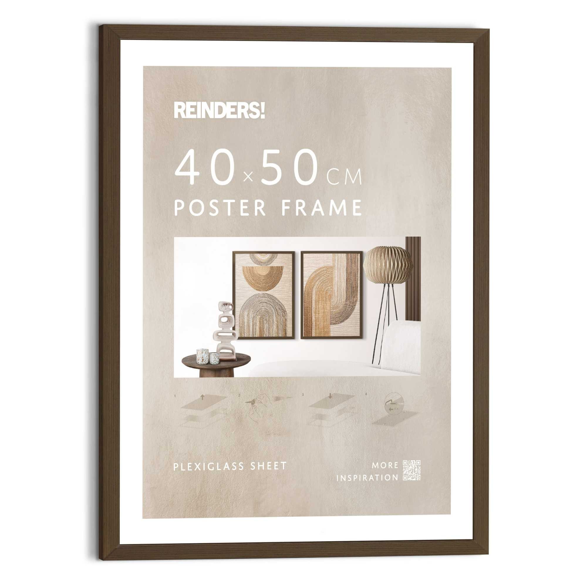 Reinders! Bilderrahmen »Poster 40x50 nussbaum« 1 Stk. tlg. Wohnzimmer - Nussbaum - MDF - Kein Thema - 43,5x53,5 cm