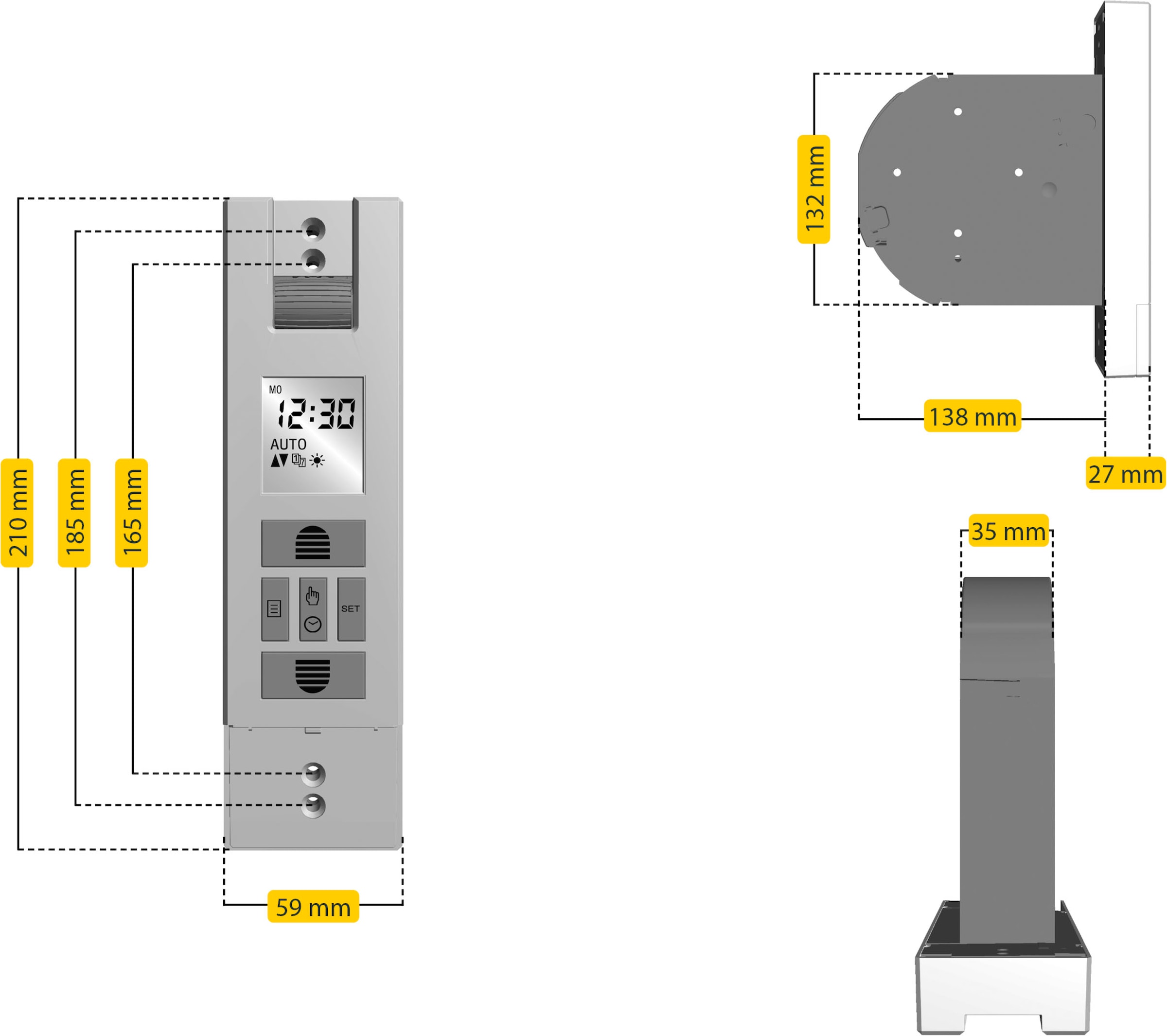 SCHELLENBERG Rollladengurt-Antrieb »Untderputz, elektrischer Gurtwickler RolloDrive 65 Plus,«, (1 tlg.), bis 6 m² Rollladenfläche, Maxi System, 23 mm Rollladengurt