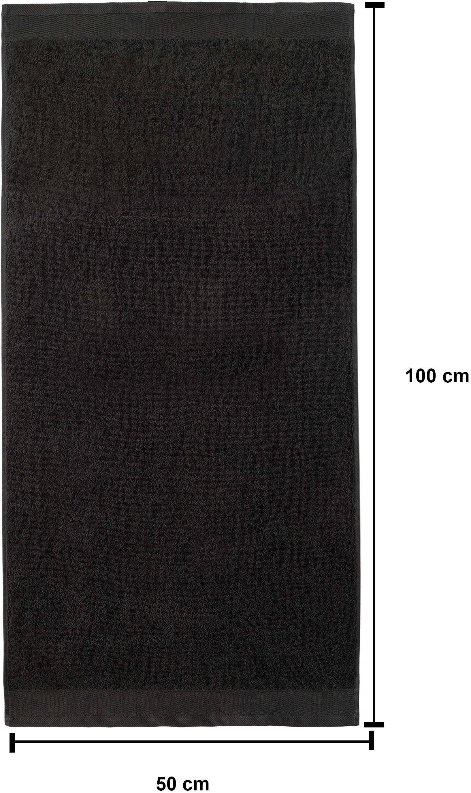 OTTO home Handtücher »Fenya, flauschig und weich, 550gr/m²«, (4 St., 4x 50x100cm), Premium Handtücher mit Bordüre, Handtuch-Set, 100% Baumwolle