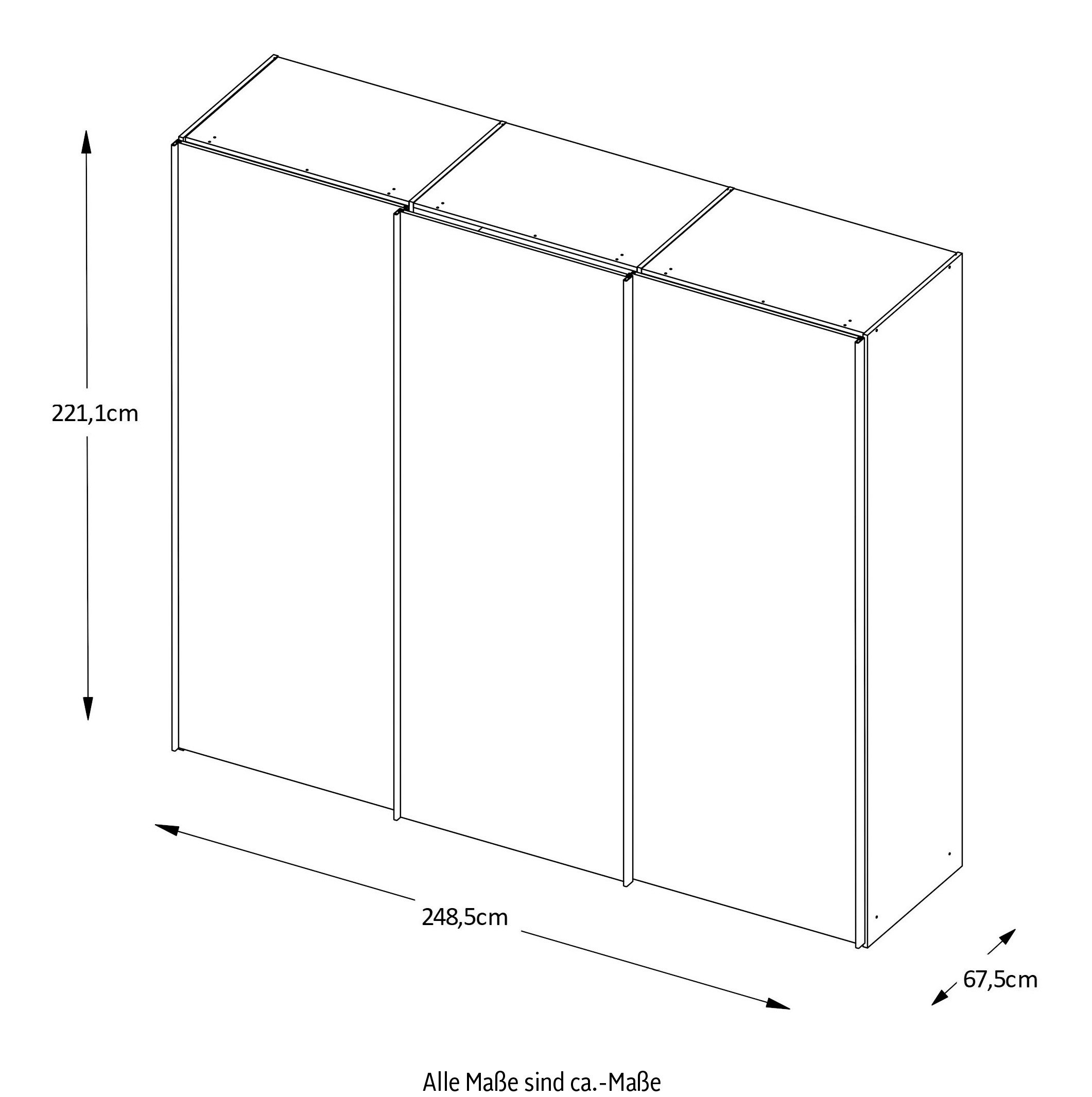 STAUD Schwebetürenschrank »Sinfonie Plus, edles Design in hochwertiger Qualität, Made in Germany« Mit vier verschiedenen Ausstattungsvarianten