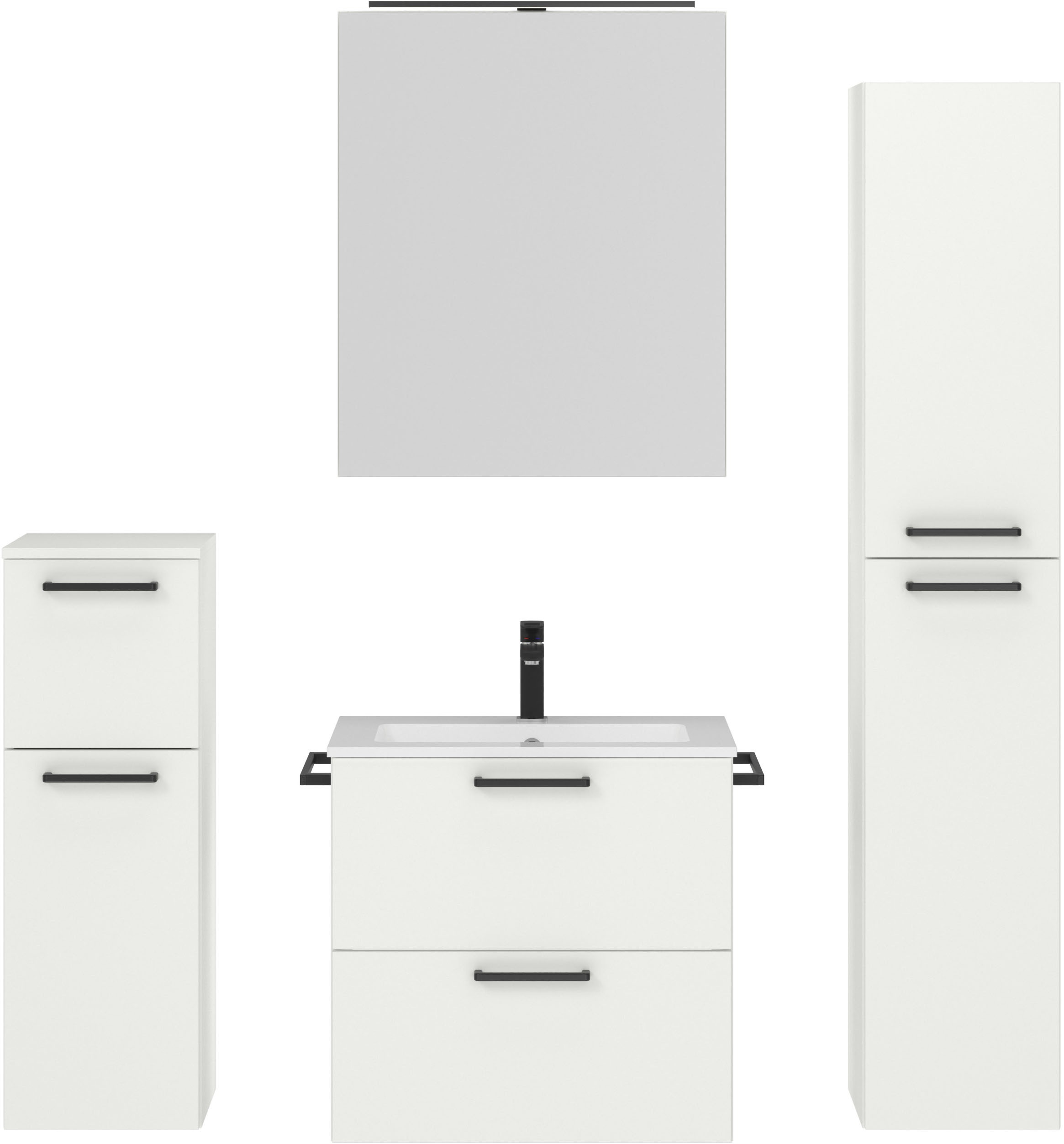 nobilia® Badmöbel-Set »Tolvina« vormontiert, mit Soft-Close, 4 Stk. tlg. günstig online kaufen