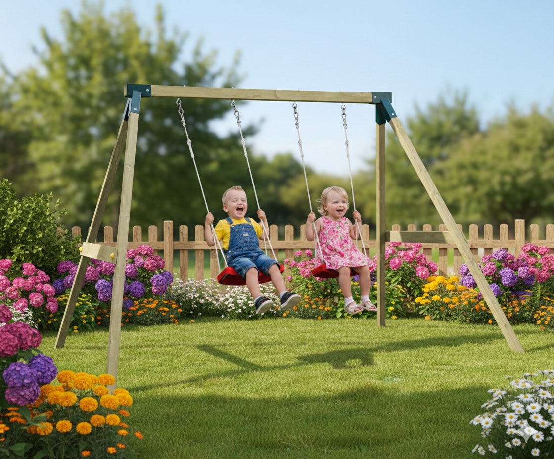 FUNGOO Doppelschaukel »FLY Light« mit Sitzen und Bodenankern