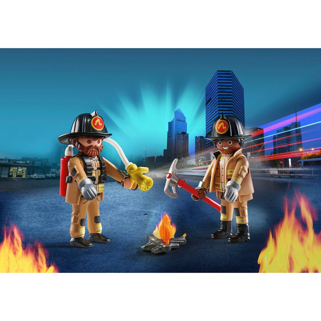 Playmobil® Konstruktions-Spielset »Feuerwehrmänner (71207), DuoPack«, (15 St.)