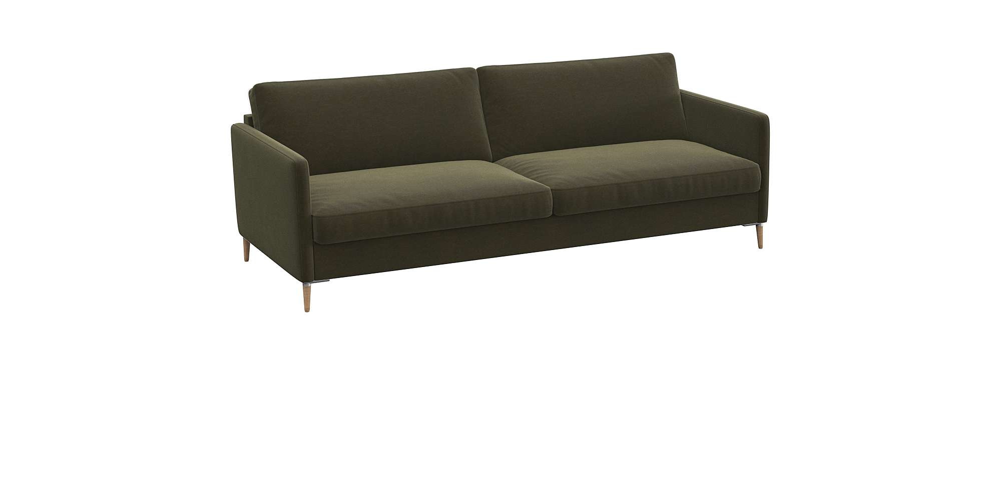 FLEXLUX 3-Sitzer »Fiore, super Sitzkomfort durch Kaltschaum im Sitz«, schmale Armlehnen, Füße Alu+ Eiche