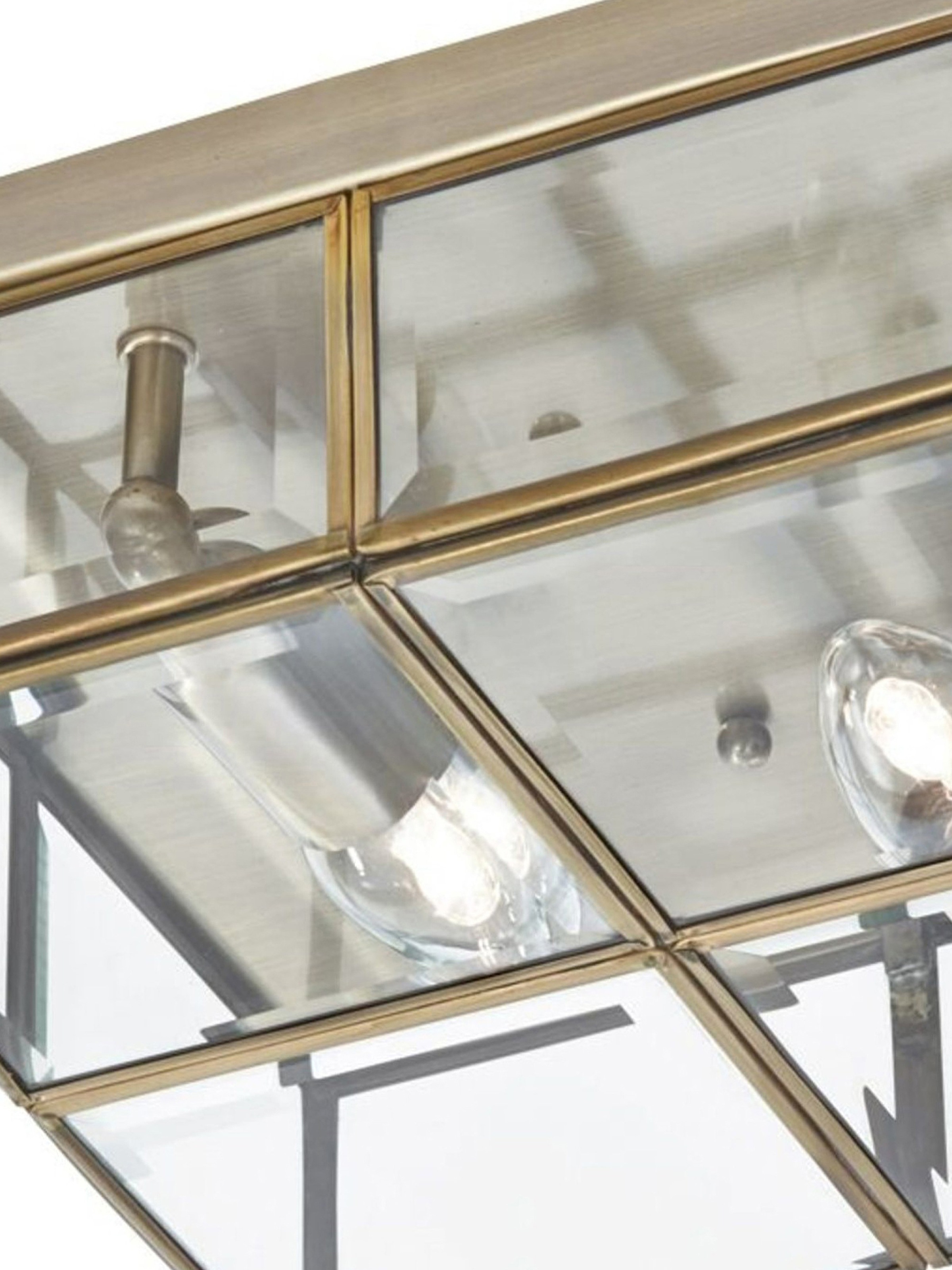 Searchlight Deckenleuchte »Pisa 2Lt Deckenleuchte - Metall und klares abgeschrägtes Glas« E14 1 Stk.