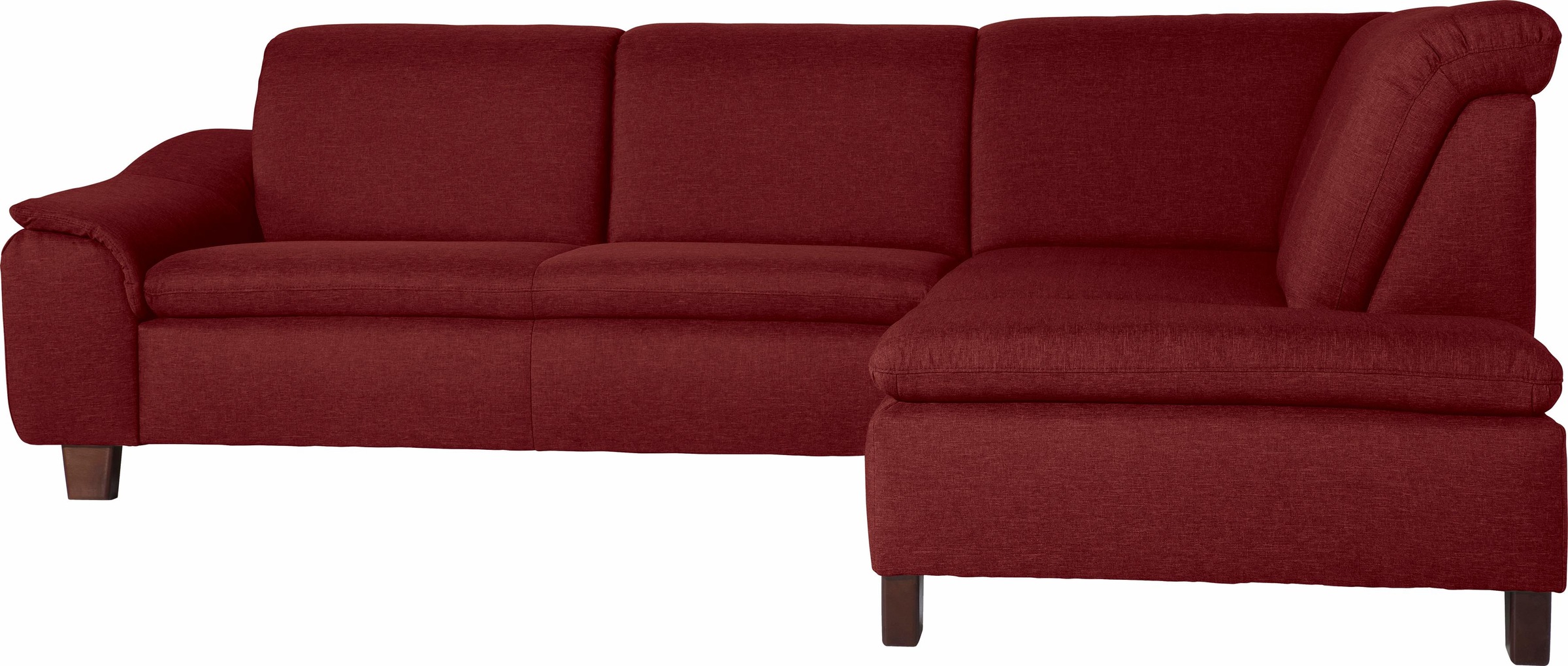 Max Winzer® Ecksofa »Alessio, aktuelle Mattenoptik, geschwungene Formensprache, bequem«, mit abgerundeter Rückenlehne, Ottomane wahlweise links oder rechts