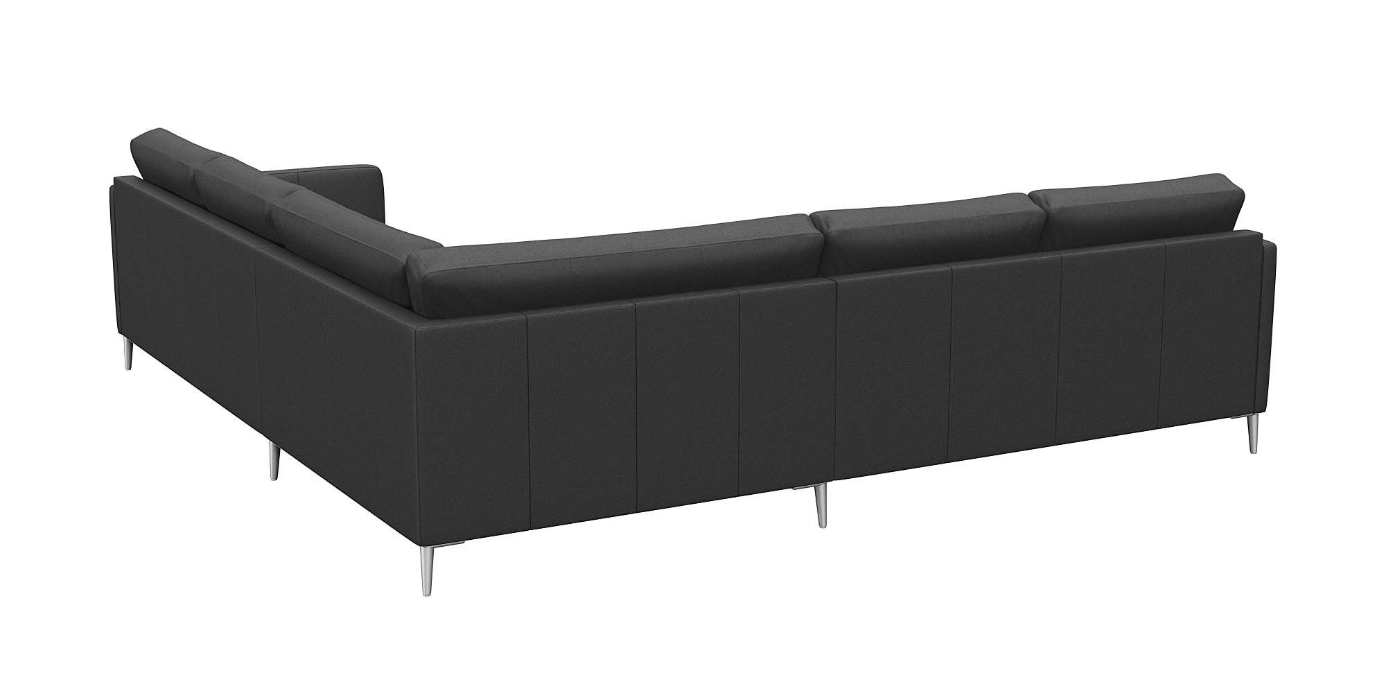 FLEXLUX Ecksofa »Fiore, gleichschenklig, bequem durch hochwertigem Sitzaufbau«, schmale Armlehnen, super Sitzkomfort durch Kaltschaum, Füße Alu