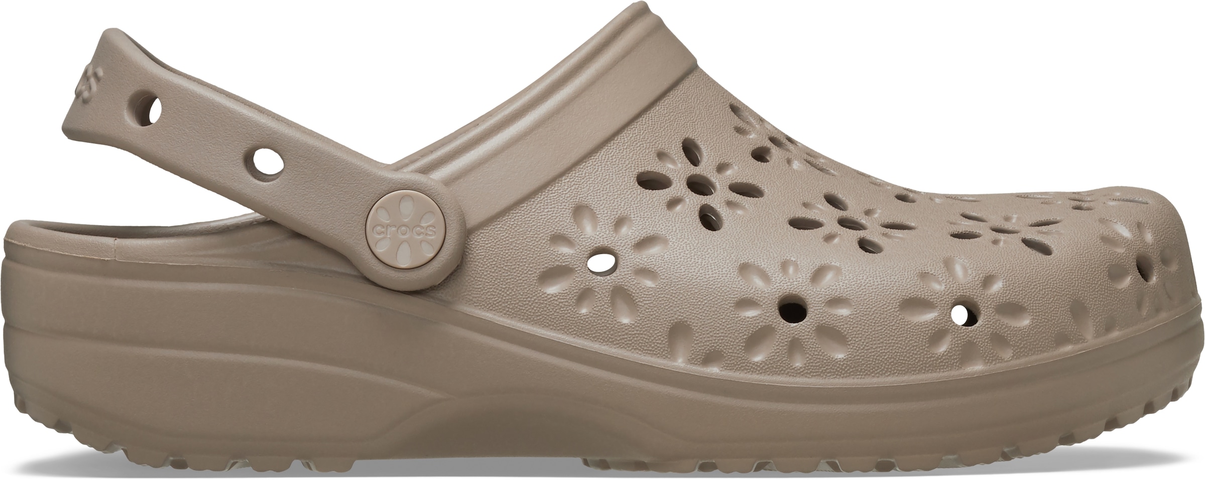Crocs Clog »Classic Floral Cut Out Clog«, Sandale, Sommerschuh, Loafer mit Lüftungsöffnungen in Blütenstruktur