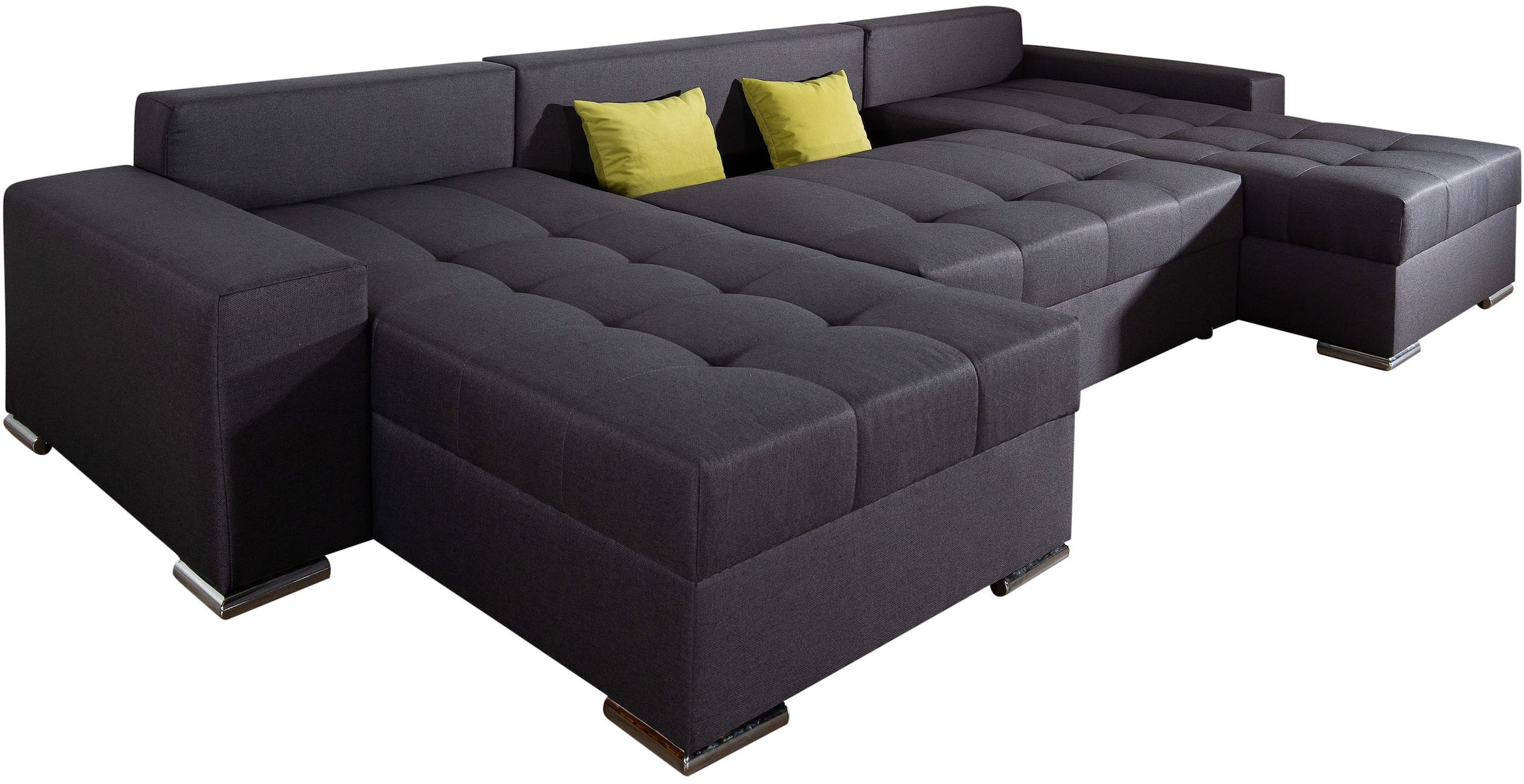 COLLECTION AB Wohnlandschaft »XL-Josy U-Form, Breite 313 cm, Flachgewebe, Struktur, Kunstleder«
