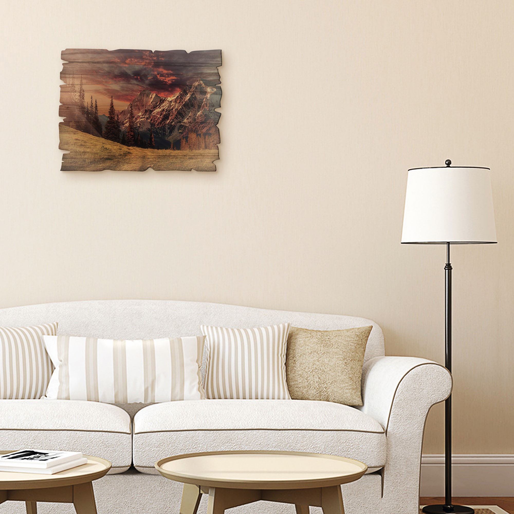 Artland Holzbild »Alpines Hochland« Berge & Alpenbilder 1 Stk. tlg. günstig online kaufen