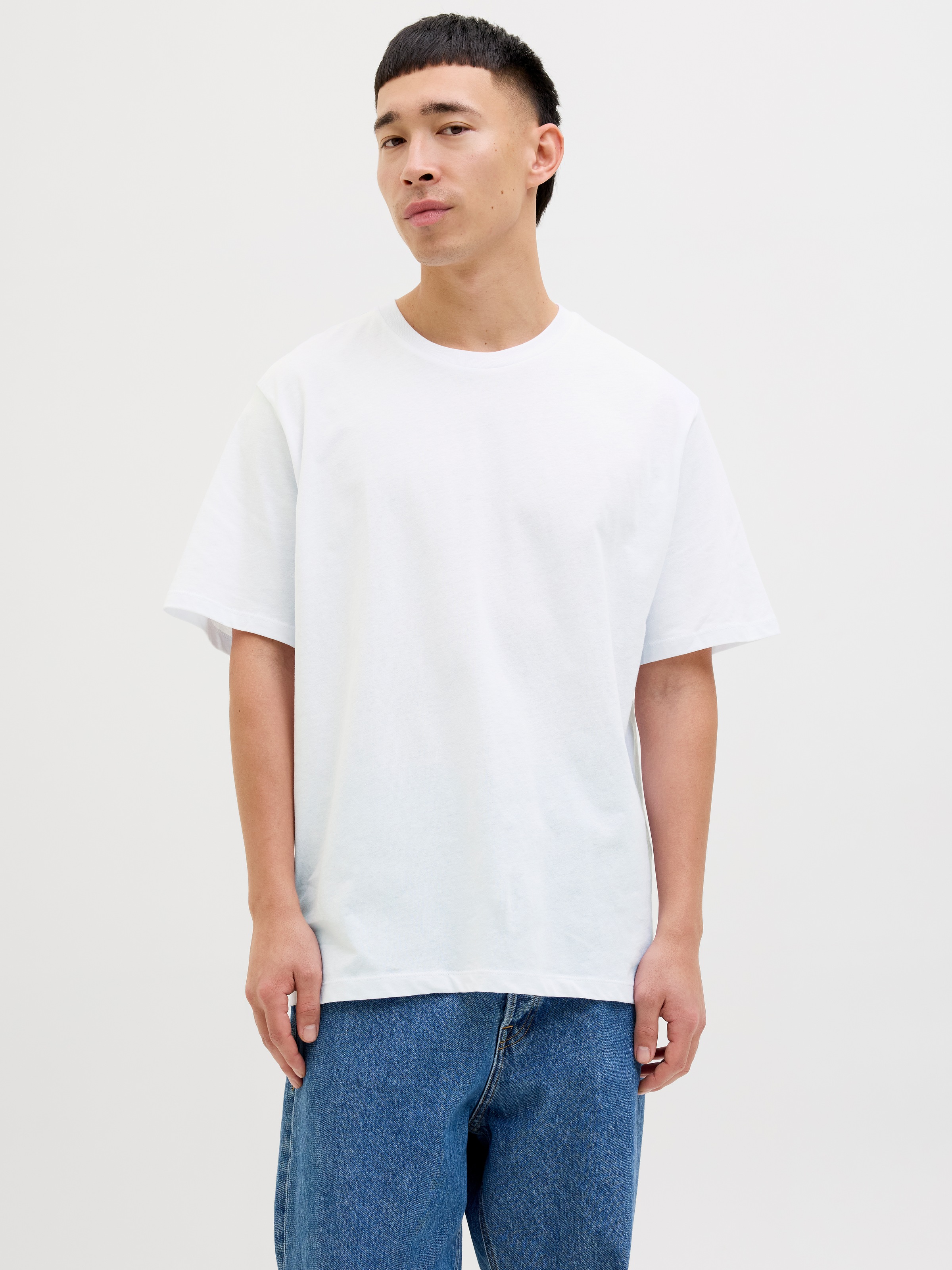 Jack & Jones Kurzarmshirt »JJHUGO LOOSE TEE SS CREW NECK 5PK MP«, (Packung, 5 tlg.)