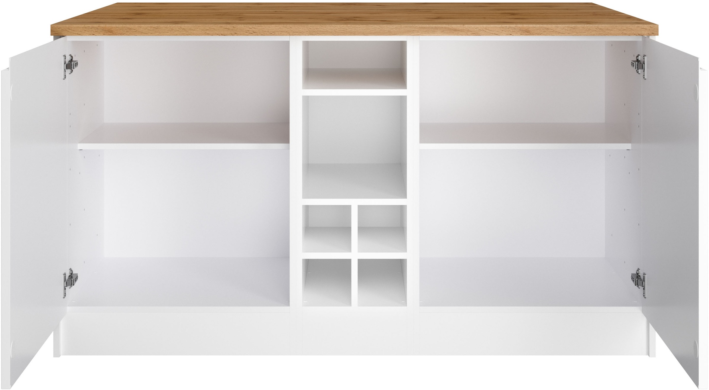 HELD MÖBEL Kücheninsel »Virginia«, Breite 153 cm, MDF-Fronten, Flaschenregal