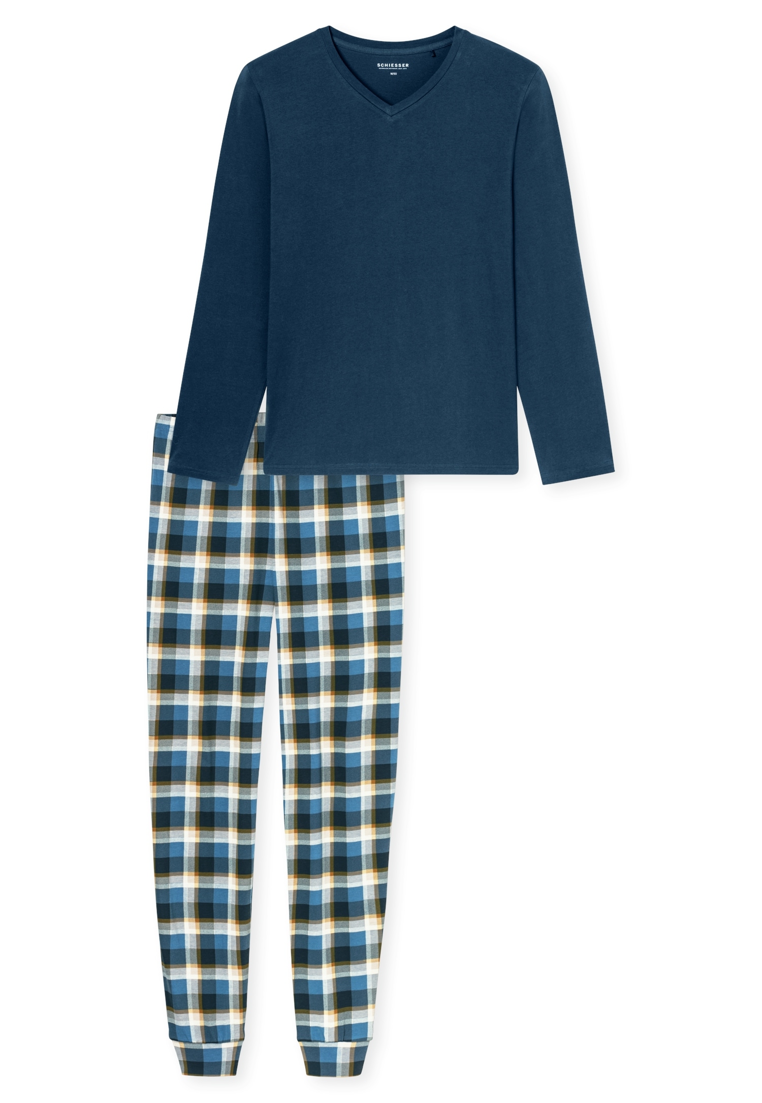 Schiesser Schlafanzug »Casual Essentials« 2 mit bequemen Bündchen