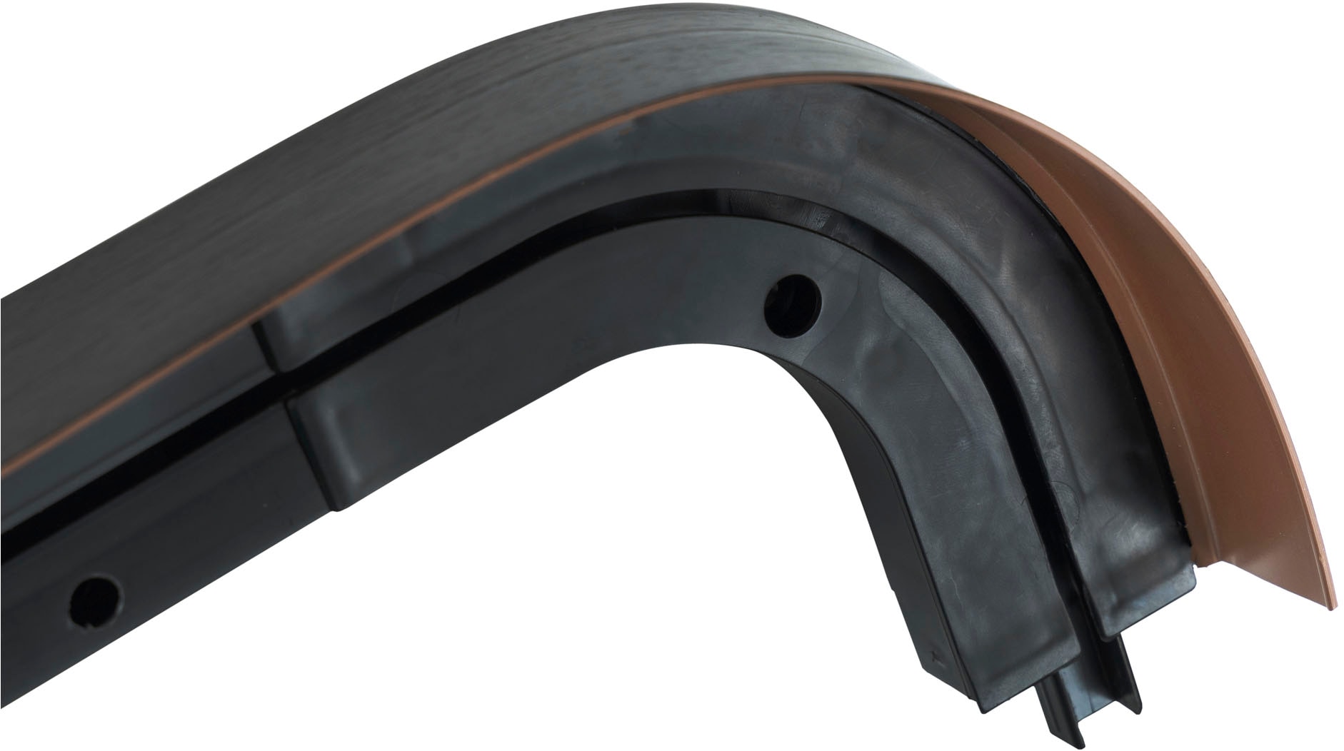 SN DECO GROUP Vorhangschiene »SH1«, 1 läufig-läufig, Fixmaß, Set 1-läufig,inkl. Rundbögen, Blende 5 cm, vorgebohrt, Innenlauf