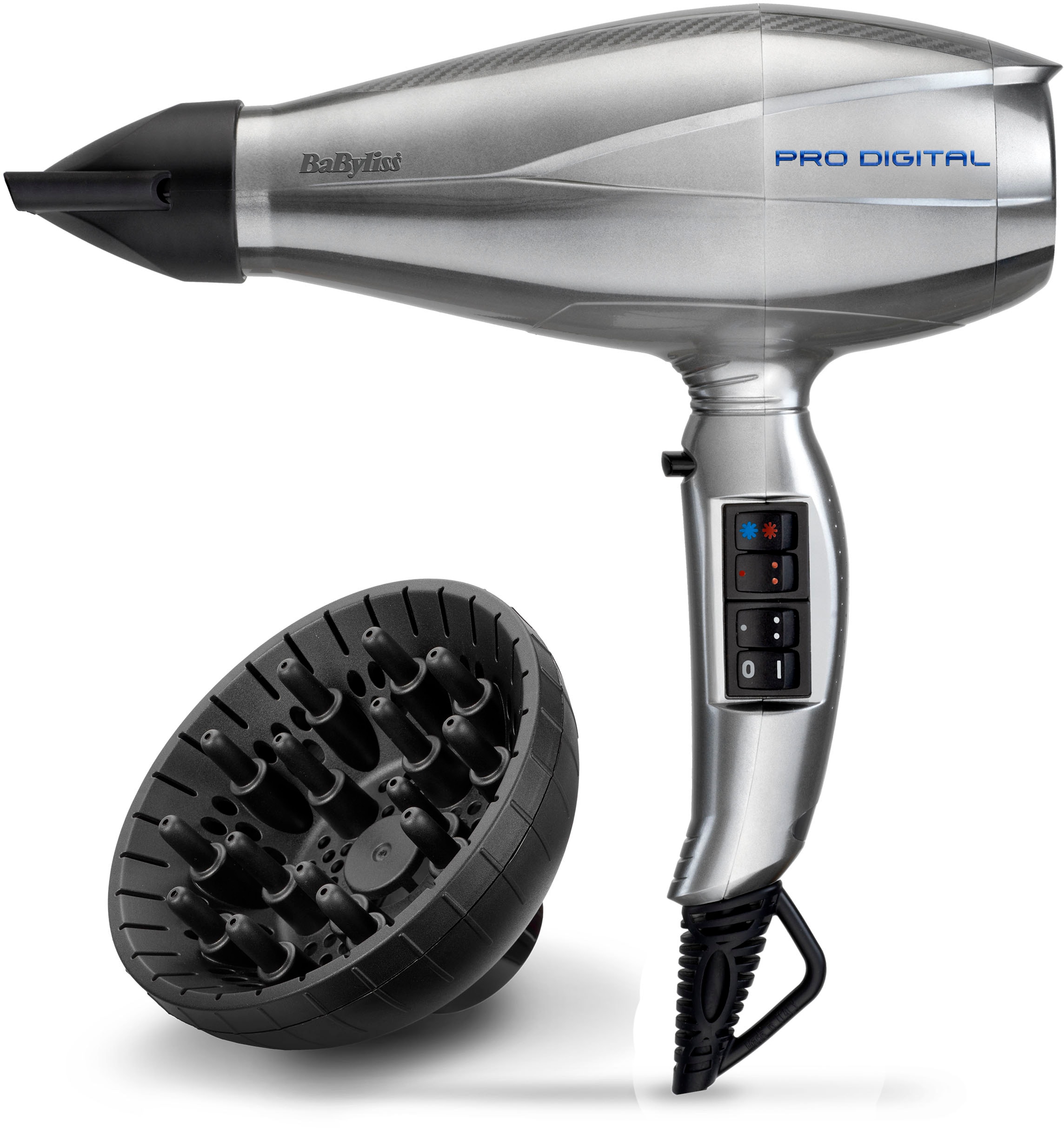 BaByliss Haartrockner »6000E Pro Digital«, 2200 W, 3 Aufsätze, mit digitalem Motor