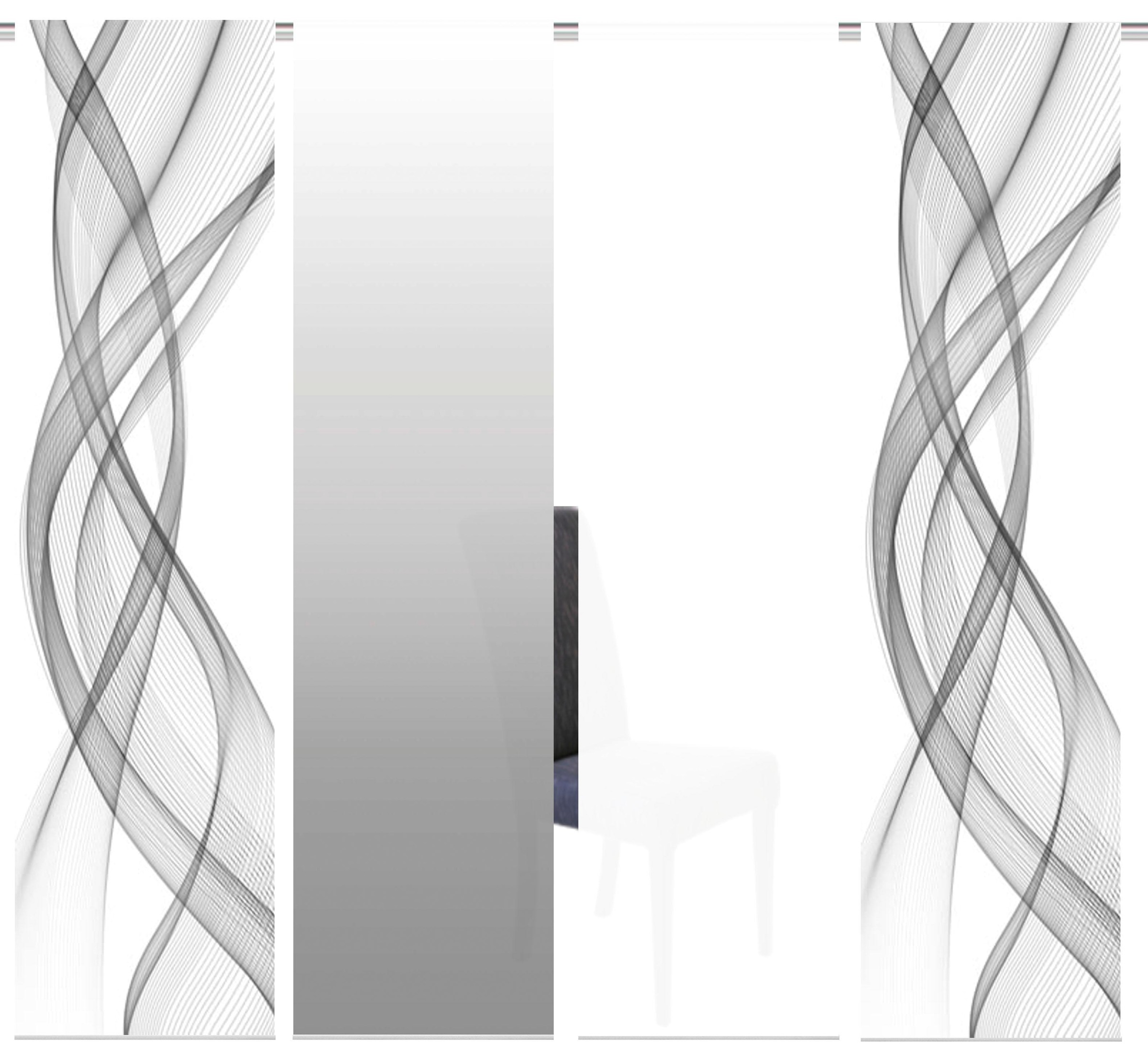 HOME WOHNIDEEN Schiebegardine »FERROLA« Klettband 4 Stk. tlg. HxB: 245x60, günstig online kaufen