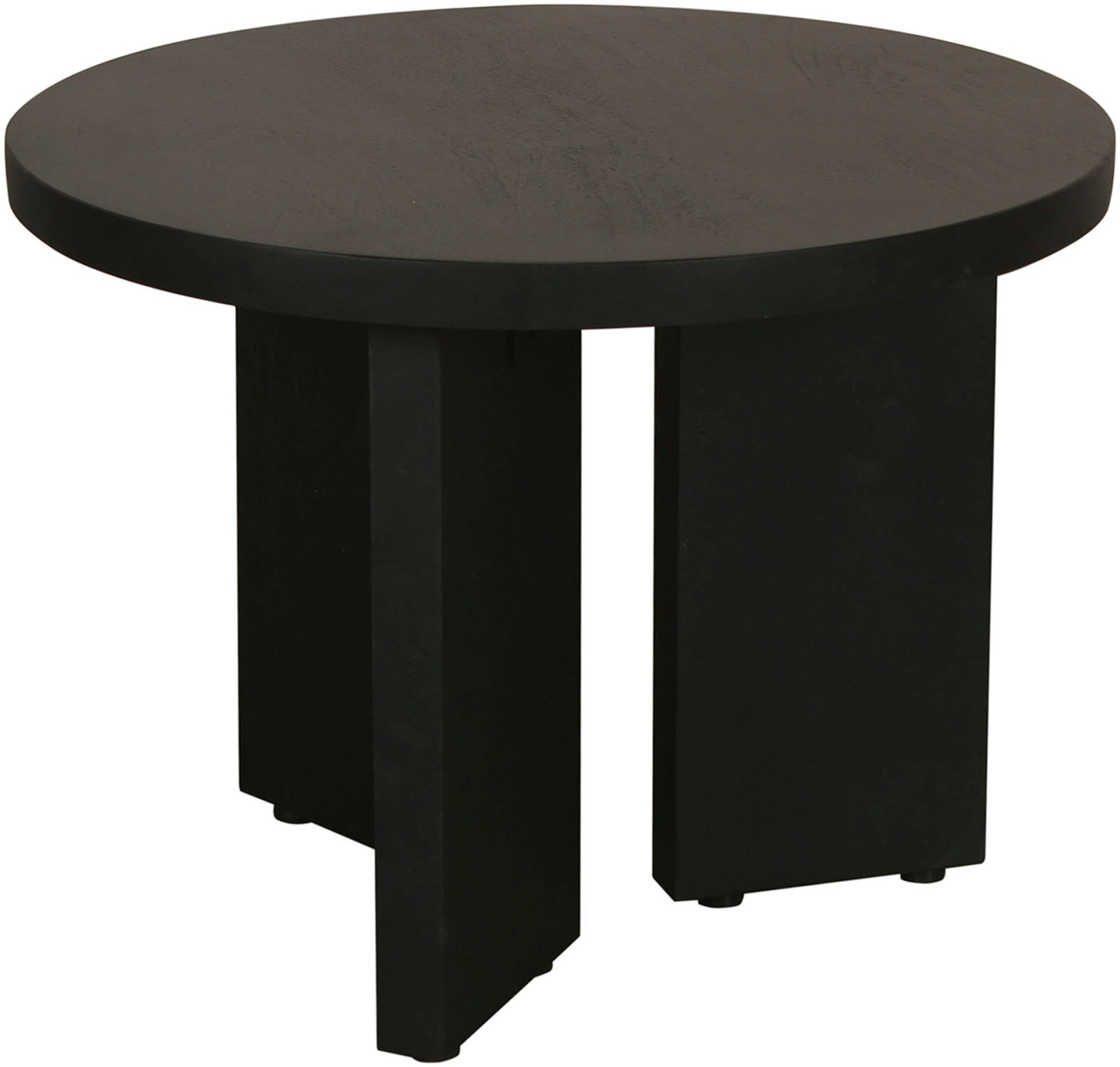 byLIVING Couchtisch »Round«, (1 St.), aus 2,5cm starkem Massivholz schwarz, einzeln oder im Set stellbar