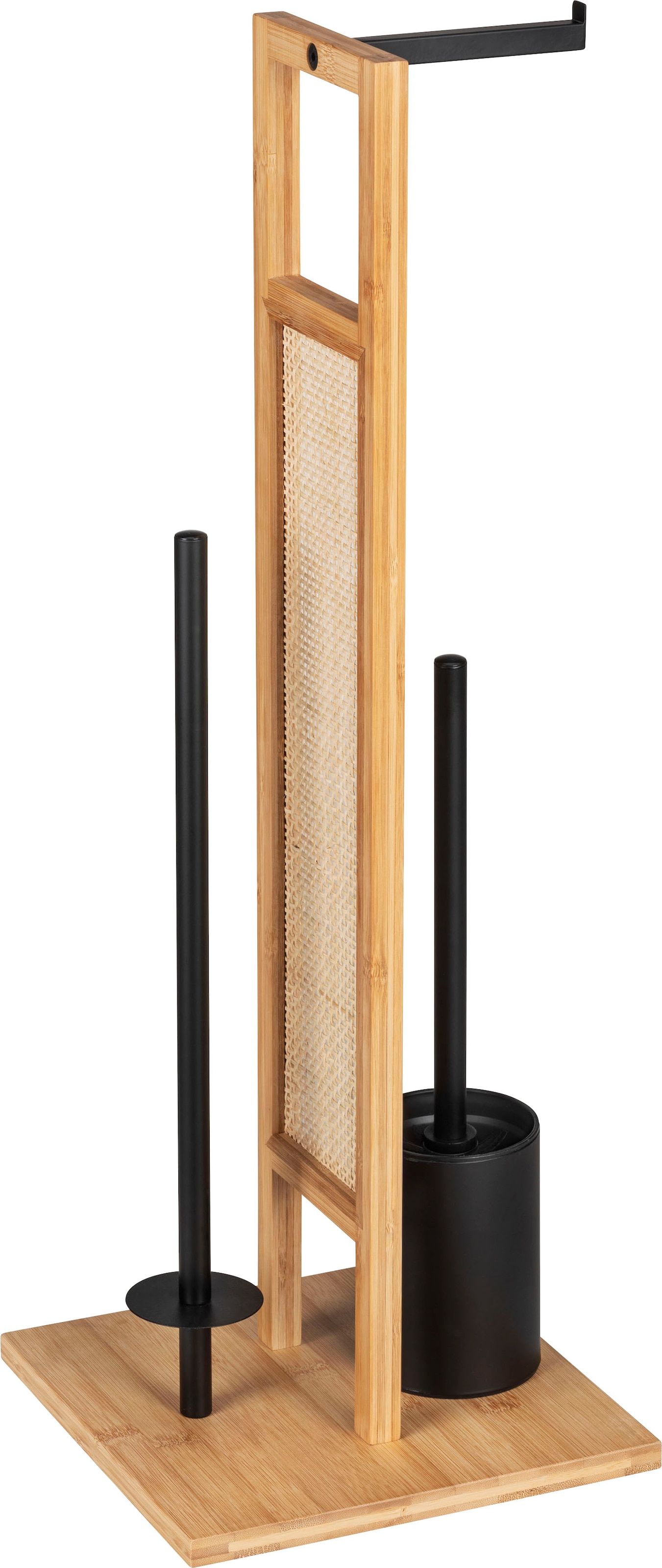 WENKO WC-Garnitur »Rivalta Allegre«, aus Bambus-Stahl-Edelstahl, aus Rattan und Bambus