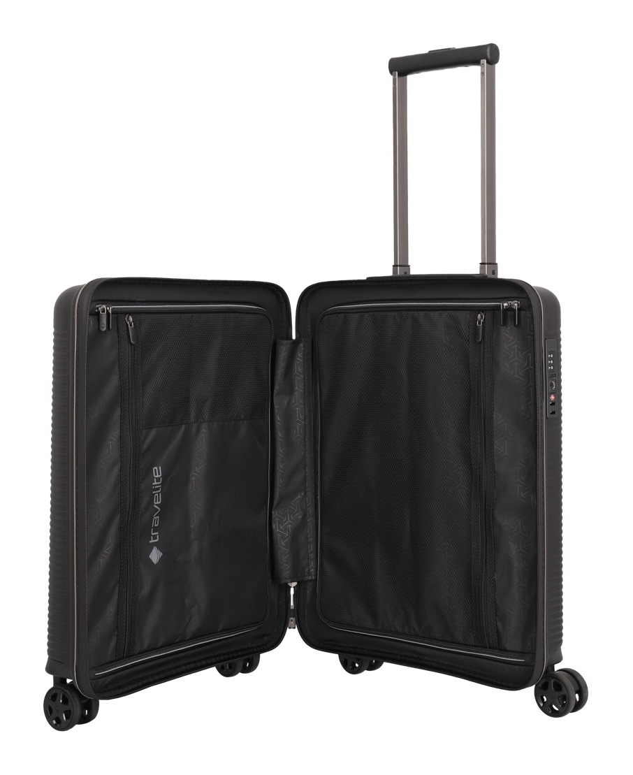 travelite Hartschalen-Trolley »ROOMER S«, 4 Rollen, Reisegepäck Hartschalen-Koffer TSA-Schloss Handgepäck