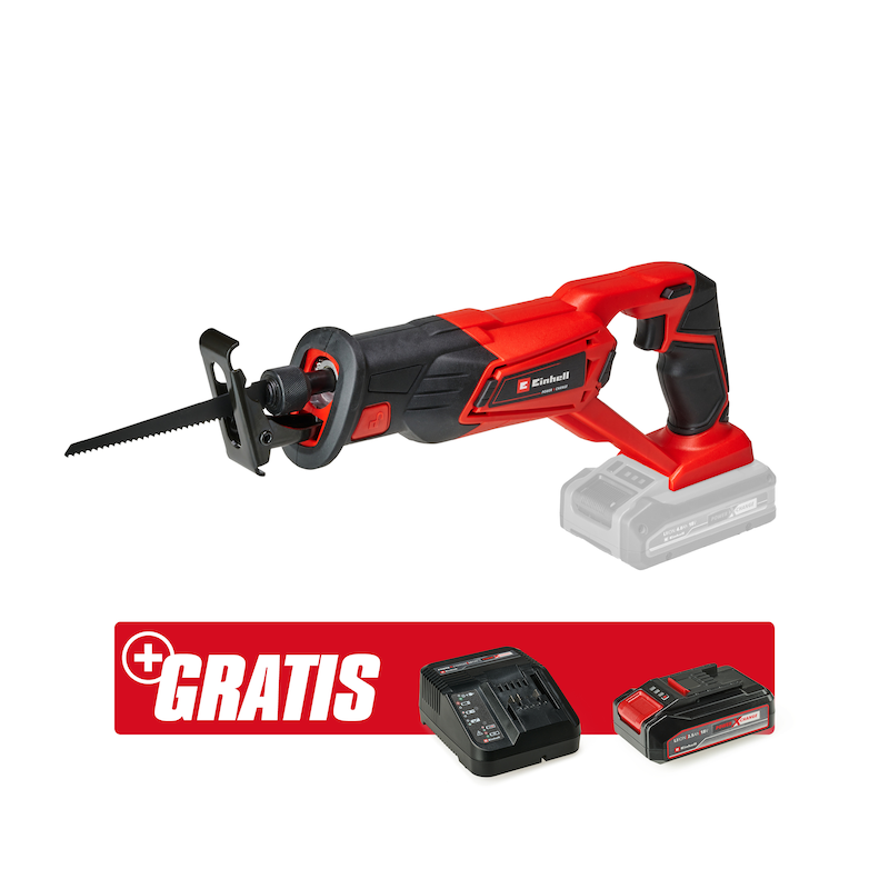 EINHELL Akku-Säge »TE-AP 18/22 Li (1x2, 5 Ah)« Set, inkl. Akku und Ladegerät rot, schwarz Verstellbarer Sägeschuh für optimale Sägeblattausnutzung