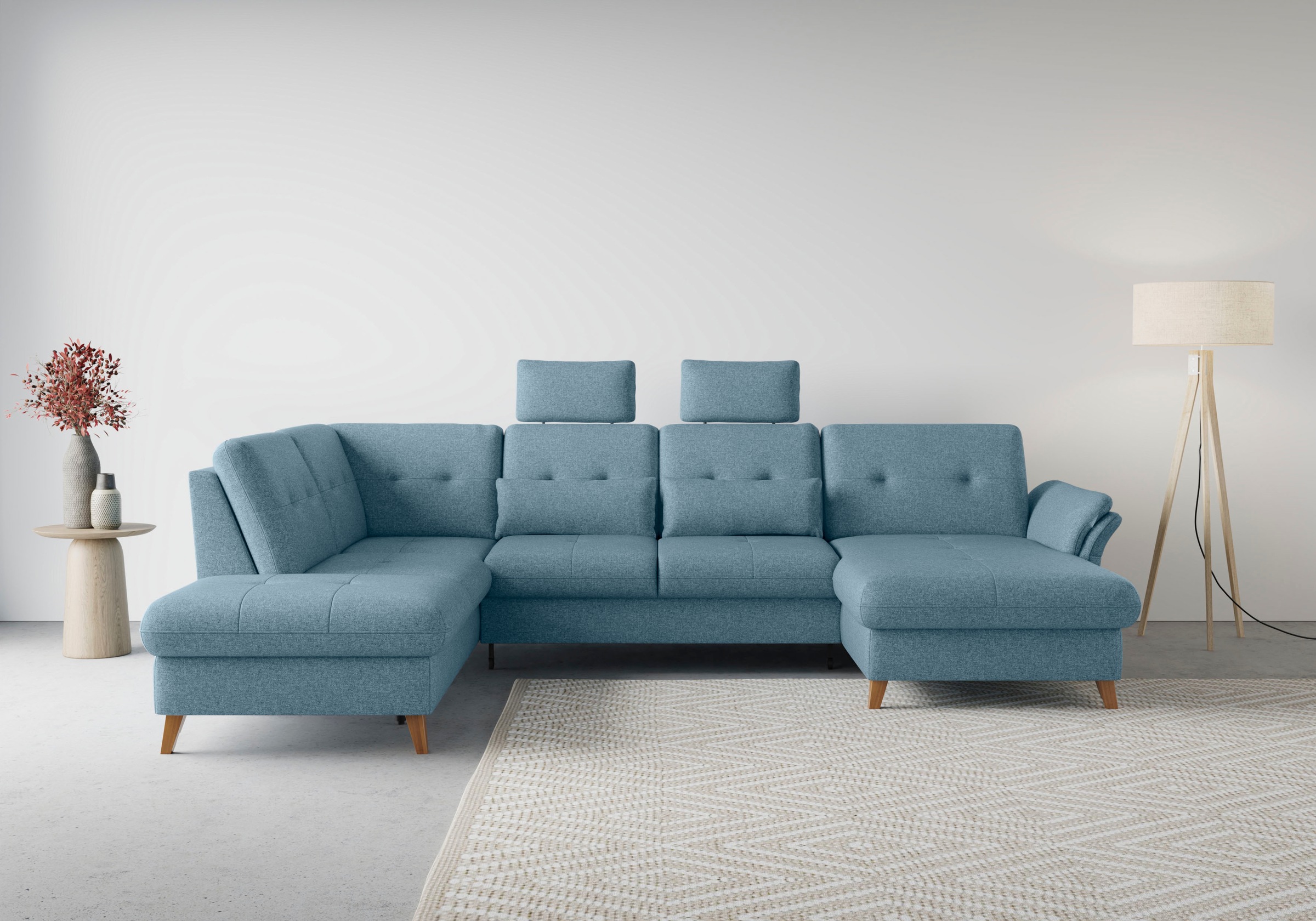 sit&more Wohnlandschaft »Göteborg«, inkl. Sitztiefenverstellung, wahlweise mit Bettfunktion & Bettkasten