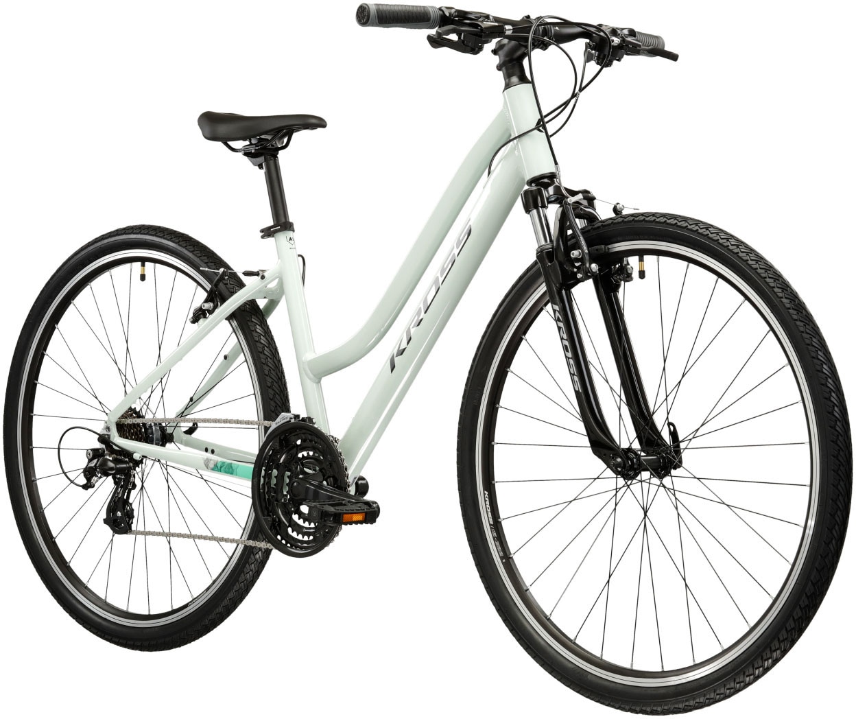Kross Crossrad »Crossrad Damen 28" Evado 2.0 mint 21 Gänge« 21 Gang Shimano ALTUS M310 Schaltwerk Kettenschaltung