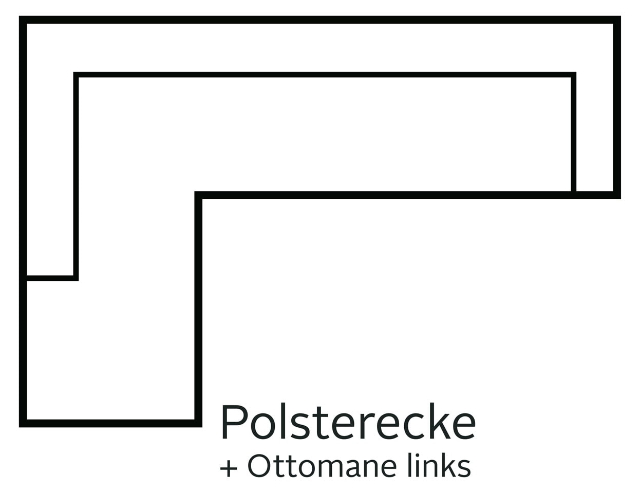 Home affaire Ecksofa »Trondheim L-Form«, mit Federkern und Knopfheftung im Rücken, Füße Buche dunkel