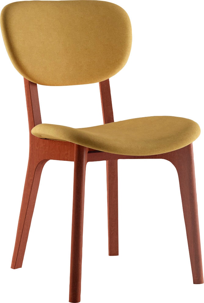 INOSIGN Stuhl »COZY Made in Italy« (Set) 2 Stk. Microfaser Gestell in Buche günstig online kaufen