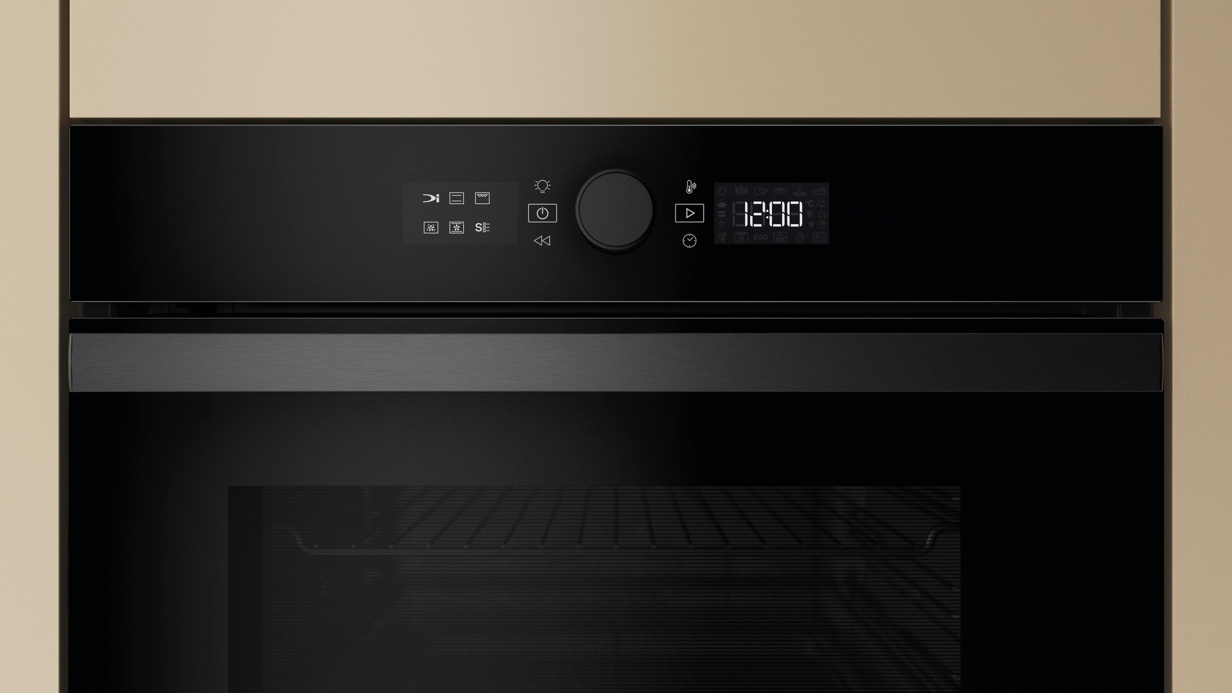 BAUKNECHT Pyrolyse Backofen  »BBI4S8PM1SK«, mit 1-fach-Teleskopauszug, Pyrolyse-Selbstreinigung, AirFry-Funktion, Pizzafunktion, 1-fach-Teleskopauszug, Gentle Steam
