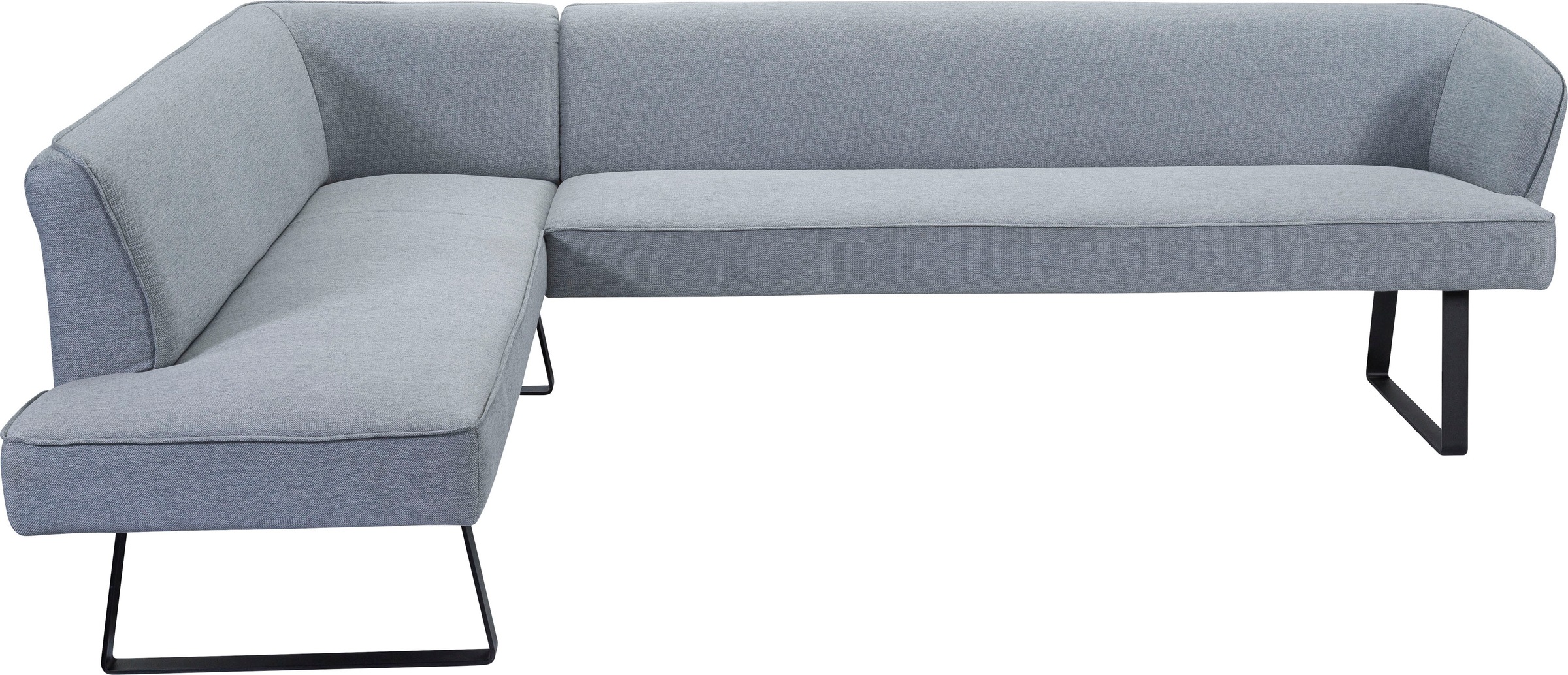 exxpo - sofa fashion Eckbank »Americano«, mit Keder und Metallfüßen, Bezug in verschiedenen Qualitäten