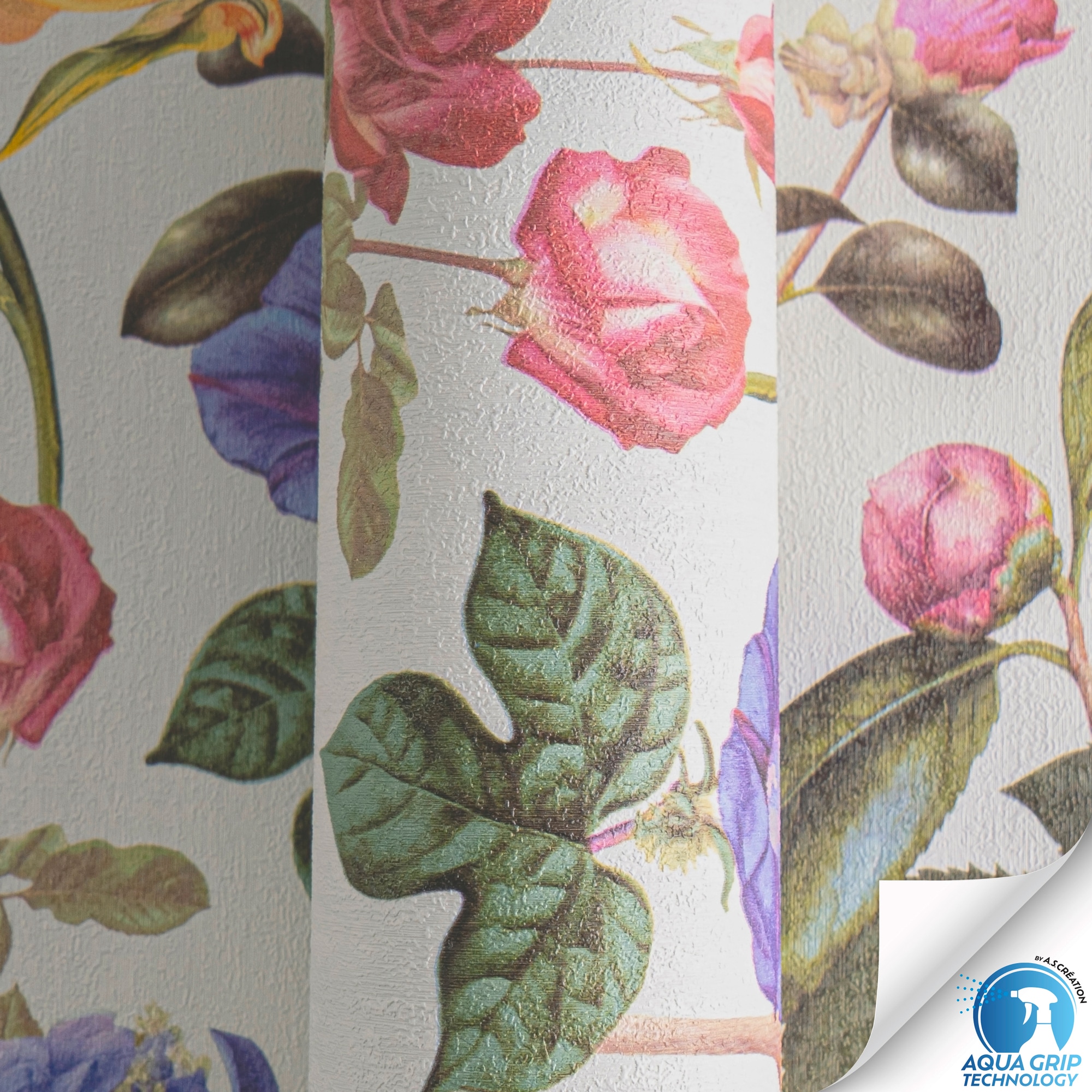 living walls Vliestapete »DesignDrop vorgeleimte Tapete Design Mustertapete Weiß Gelb«, matt, Vliestapete vorgekleistert floral für Schlafzimmer Wohnzimmer Küche