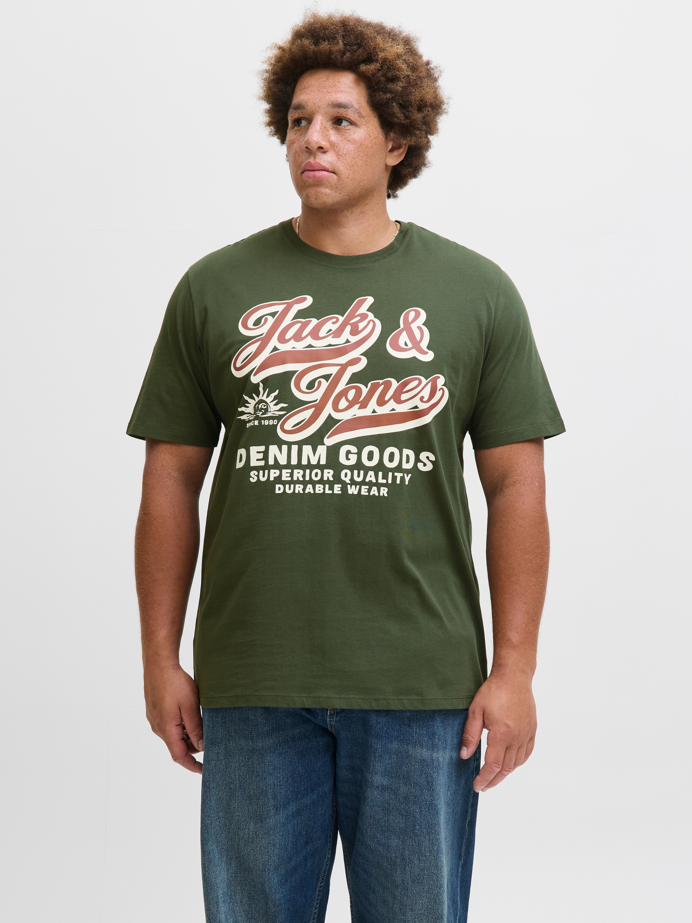 JACK & JONES PLUSSIZE T-Shirt »JJELOGO TEE SS ONECK 2 COL AW25 NOOS PLS« Duffel Bag 4XL 4XL T-Shirt von Jack & Jones Plus Size
