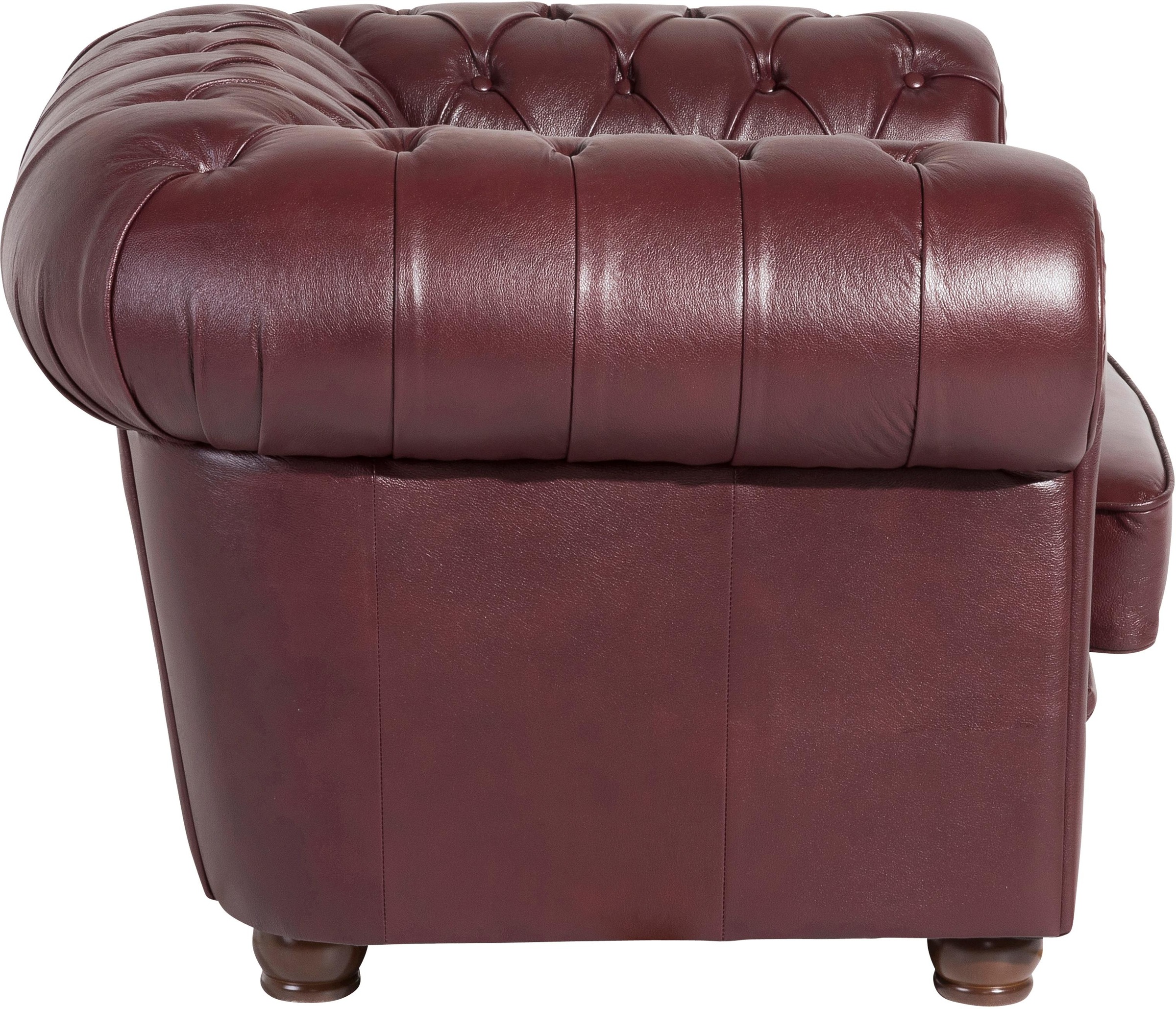 Max Winzer® Sessel »Bristol, Loungesessel, Chesterfield, aufwendige Verarbeitungsdetails«, mit edler Knopfheftung, bequem, kompakte Stellmaße Breite 110 cm