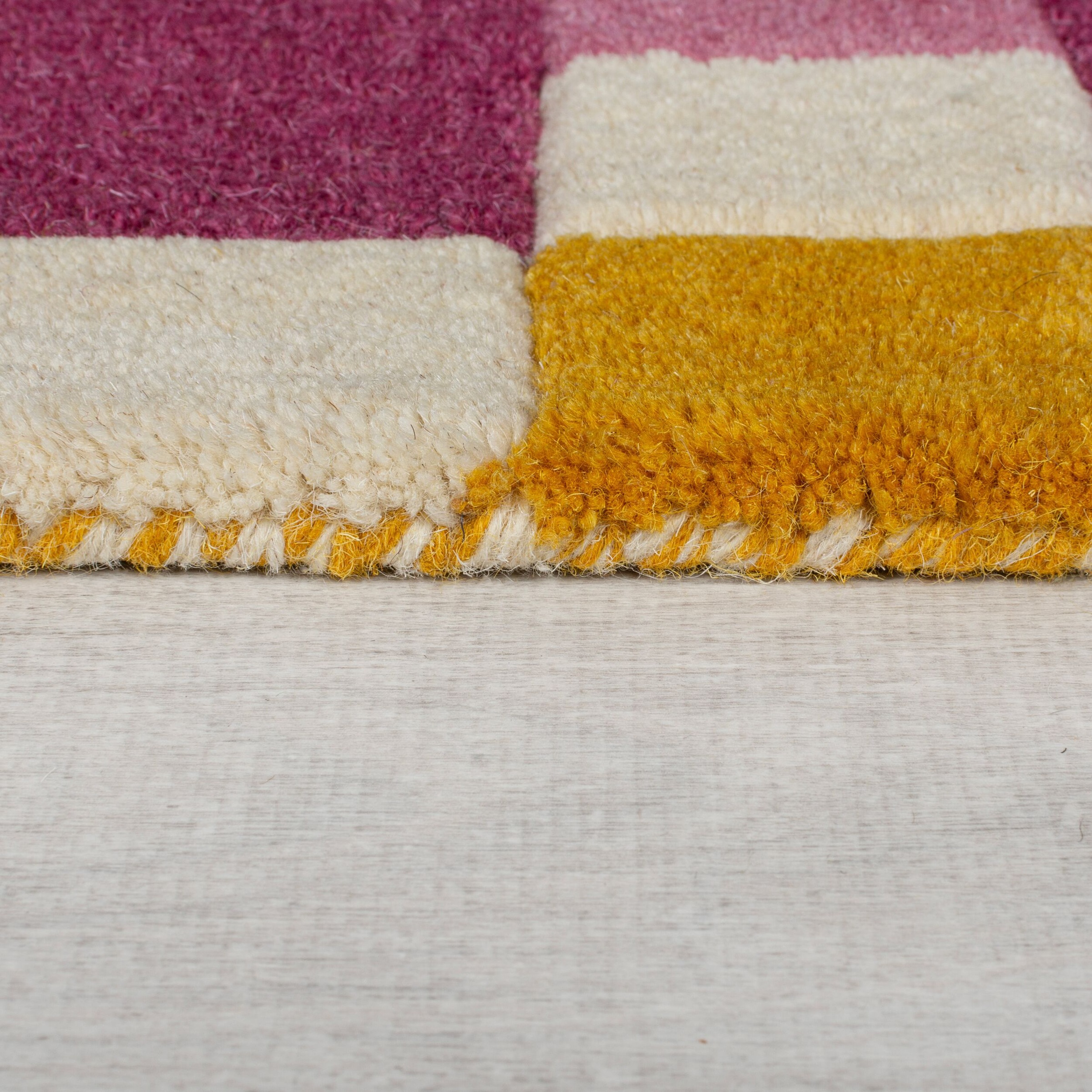 FLAIR RUGS Wollteppich »Kai Wool Border«, rechteckig, 10 mm Höhe, Kai Wool Border Läufer Teppich