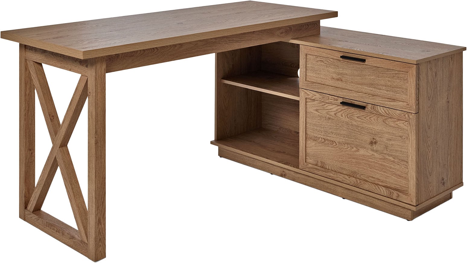 Jahnke Eckschreibtisch »CHALET D 155 E« 1 Stk. tlg. im Landhausstil, wechse günstig online kaufen