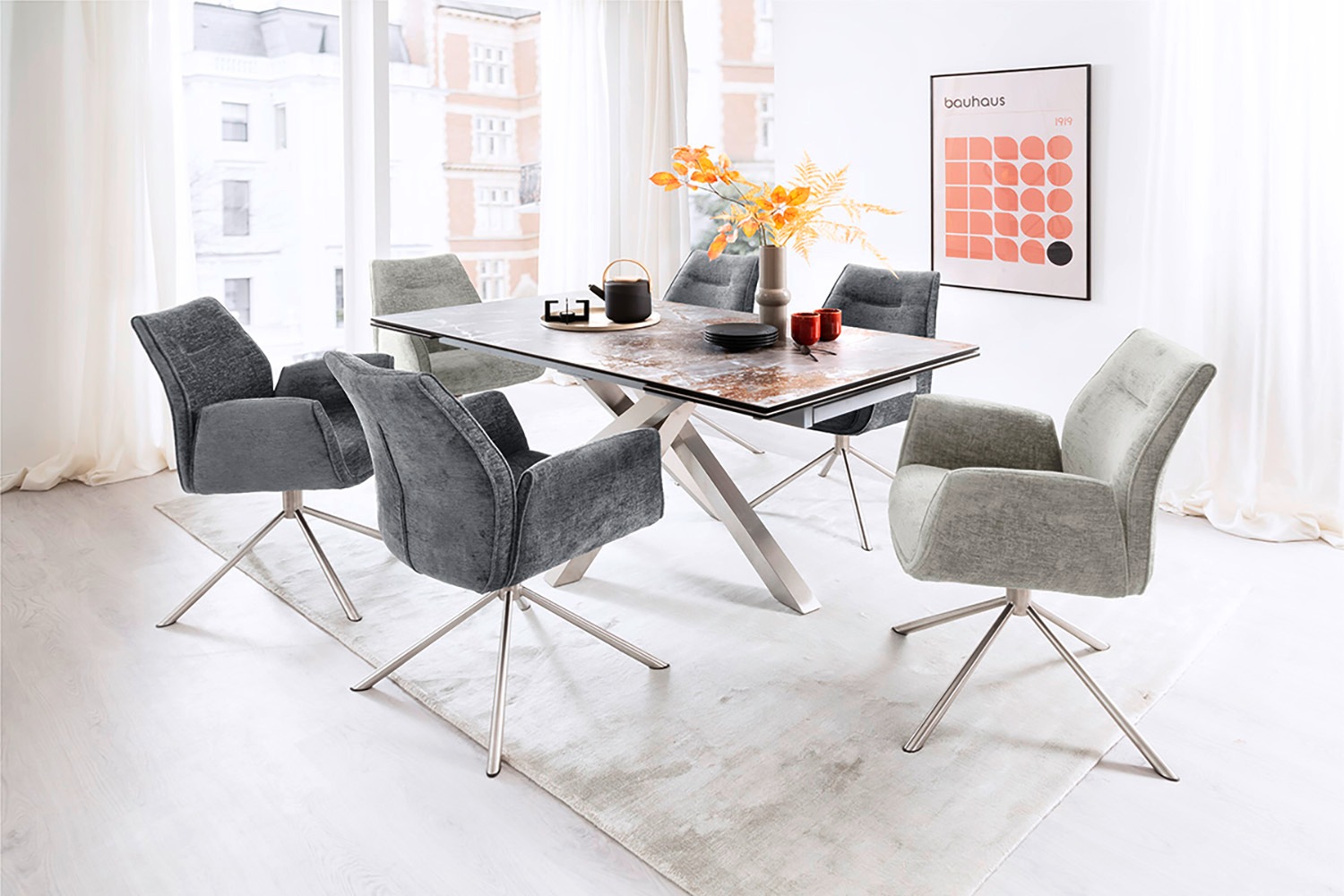 MCA furniture Esszimmerstuhl »DIVERIA« () (2er-Set) 4-Fuss-Stuhl,drehbar 36 günstig online kaufen