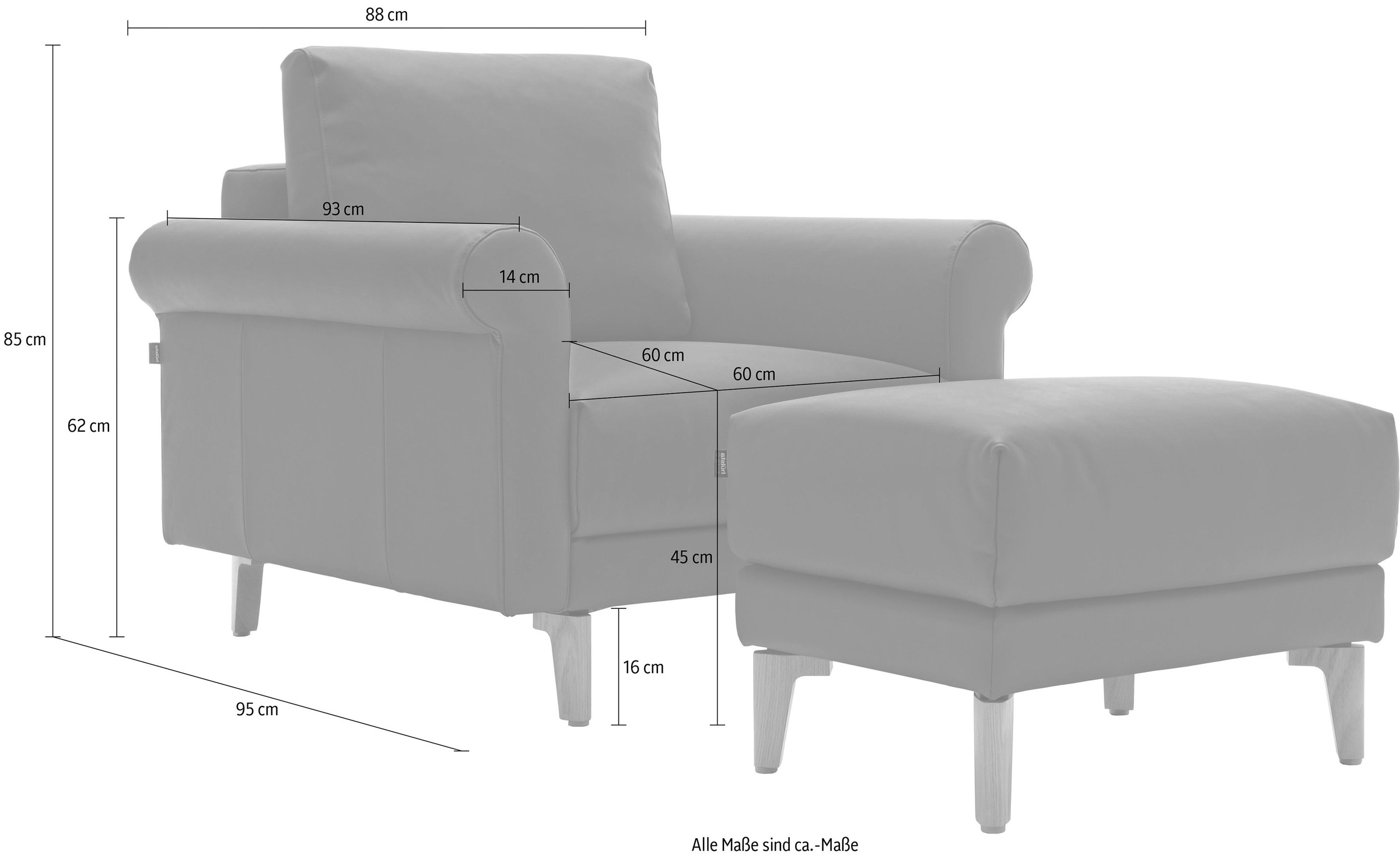 Creation BY ROLF BENZ Sessel »CR.450, Designsessel, Loungesessel«, modern Landhaus, mit tollem Sitzkomfort, Breite 88 cm, Fuß Nussbaum