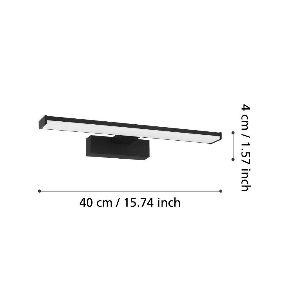 EGLO Spiegelleuchte »PANDELLA 1 Wandlampe, Badezimmerlampe, schwarz, weiß, IP44«, 1 flammig, Leuchtmittel LED-Modul | LED wechselbar, LED, Bad, Badezimmer, klassisch, modern, minimalistisch, 40x12x4cm