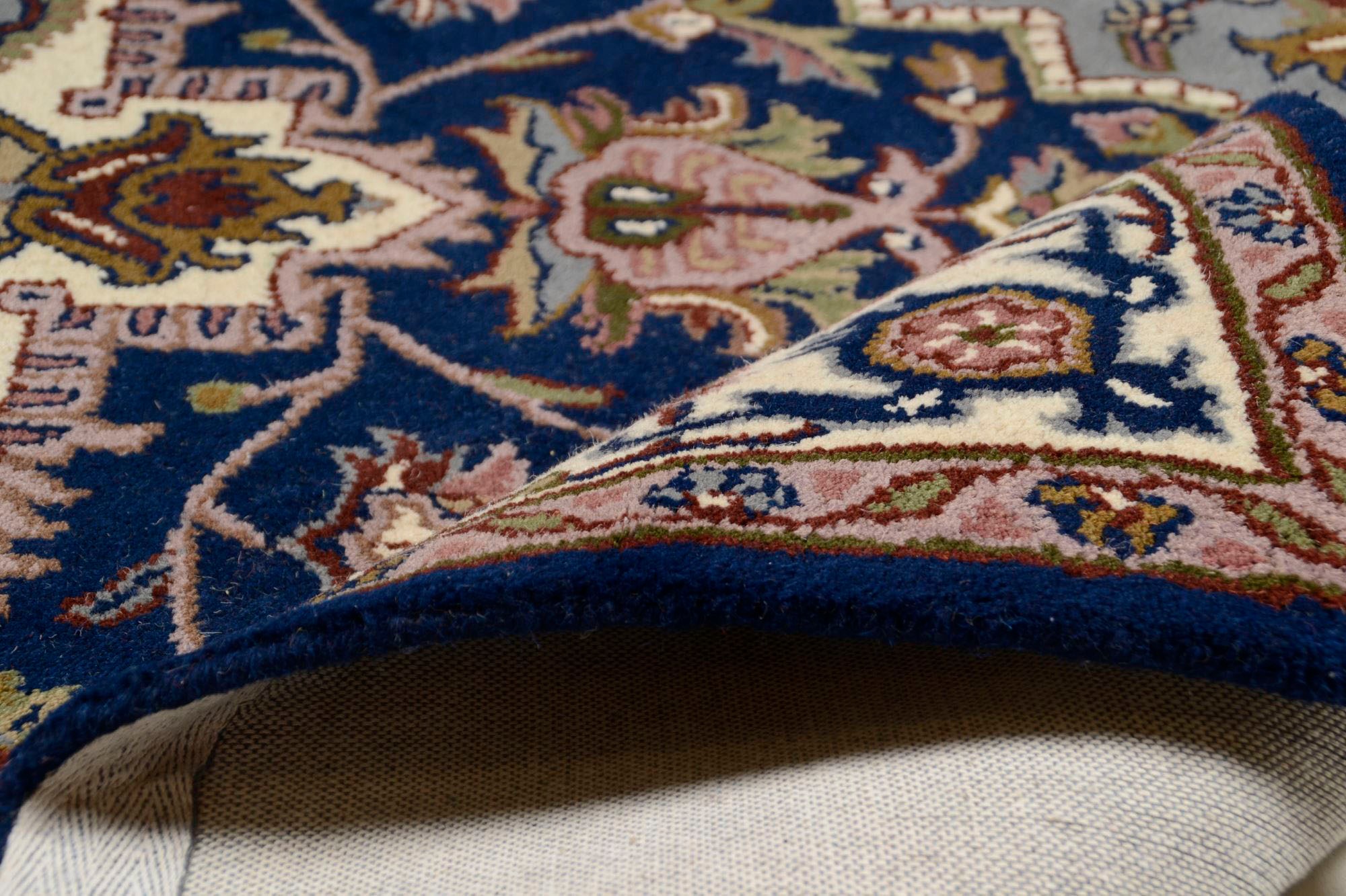 THEKO Wollteppich »Royal Heriz«, rund, 14 mm Höhe, reine Wolle, Orient-Optik, ideal im Wohnzimmer & Schlafzimmer