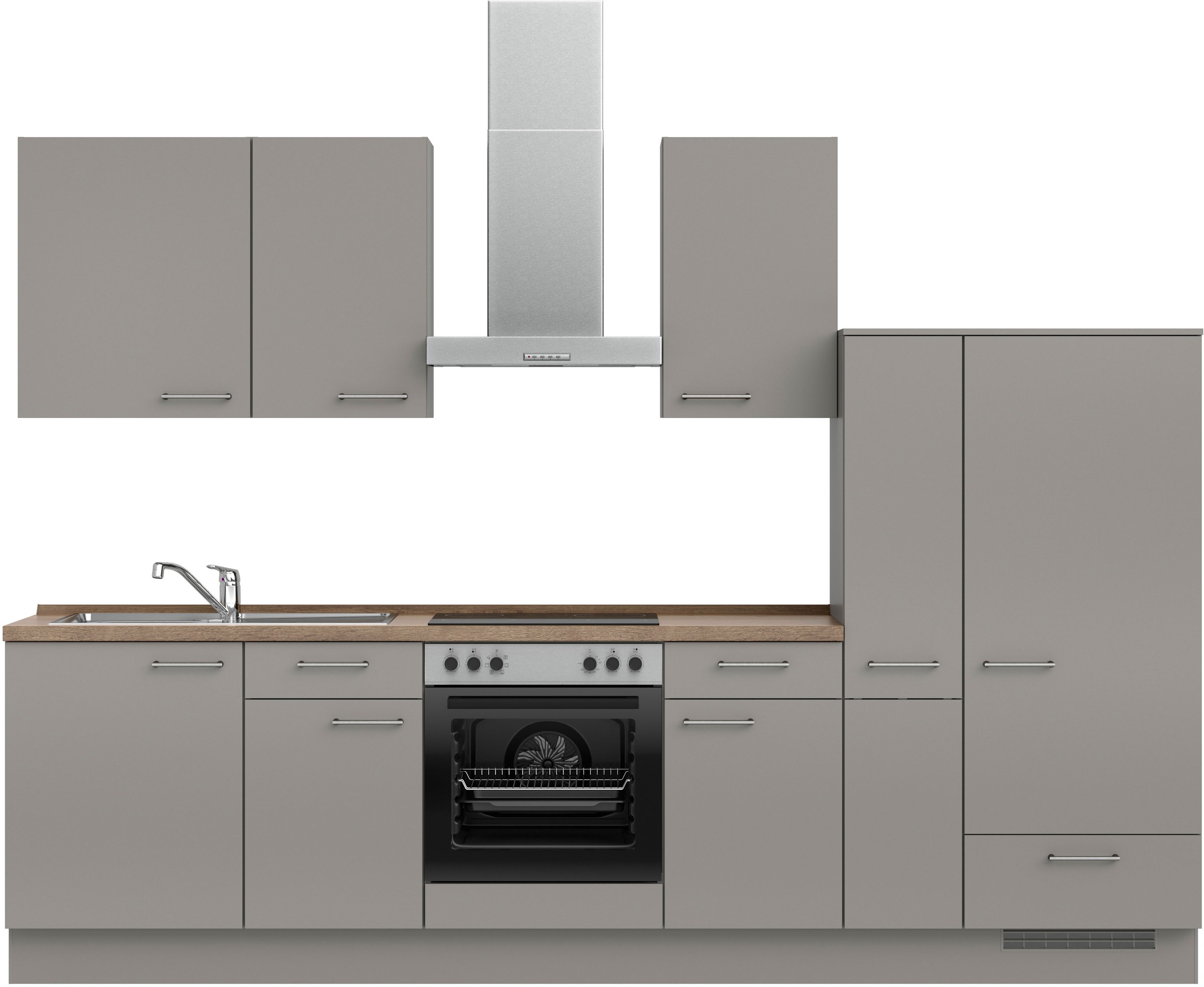 nobilia® Küchenzeile »"Laser I", Ausrichtung wählbar, Breite 300 cm« vormon günstig online kaufen