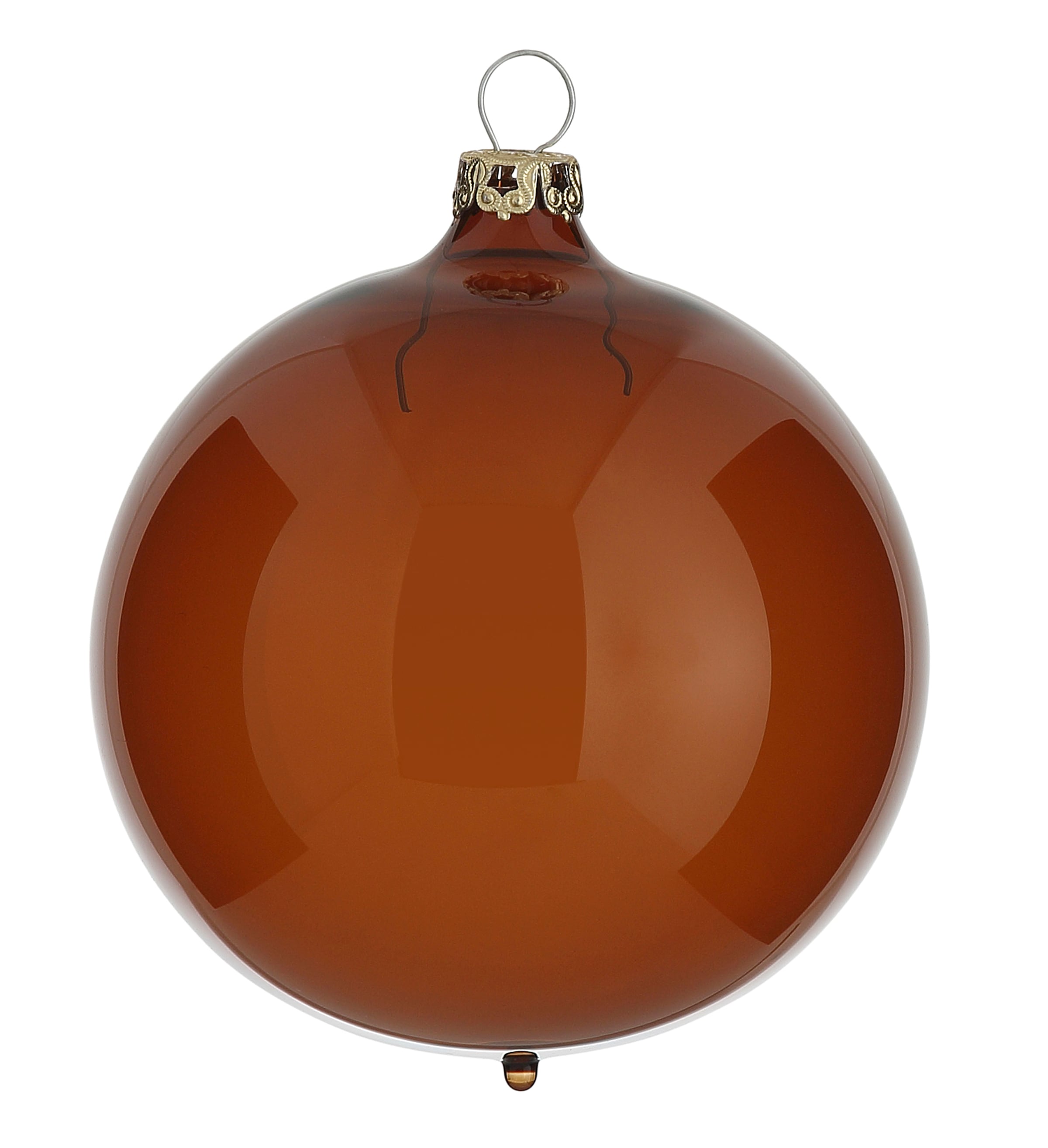 bestellen Weihnachtsbaumkugel online Glasdesign (Set, 6 braun St.), »Transparent«, Thüringer