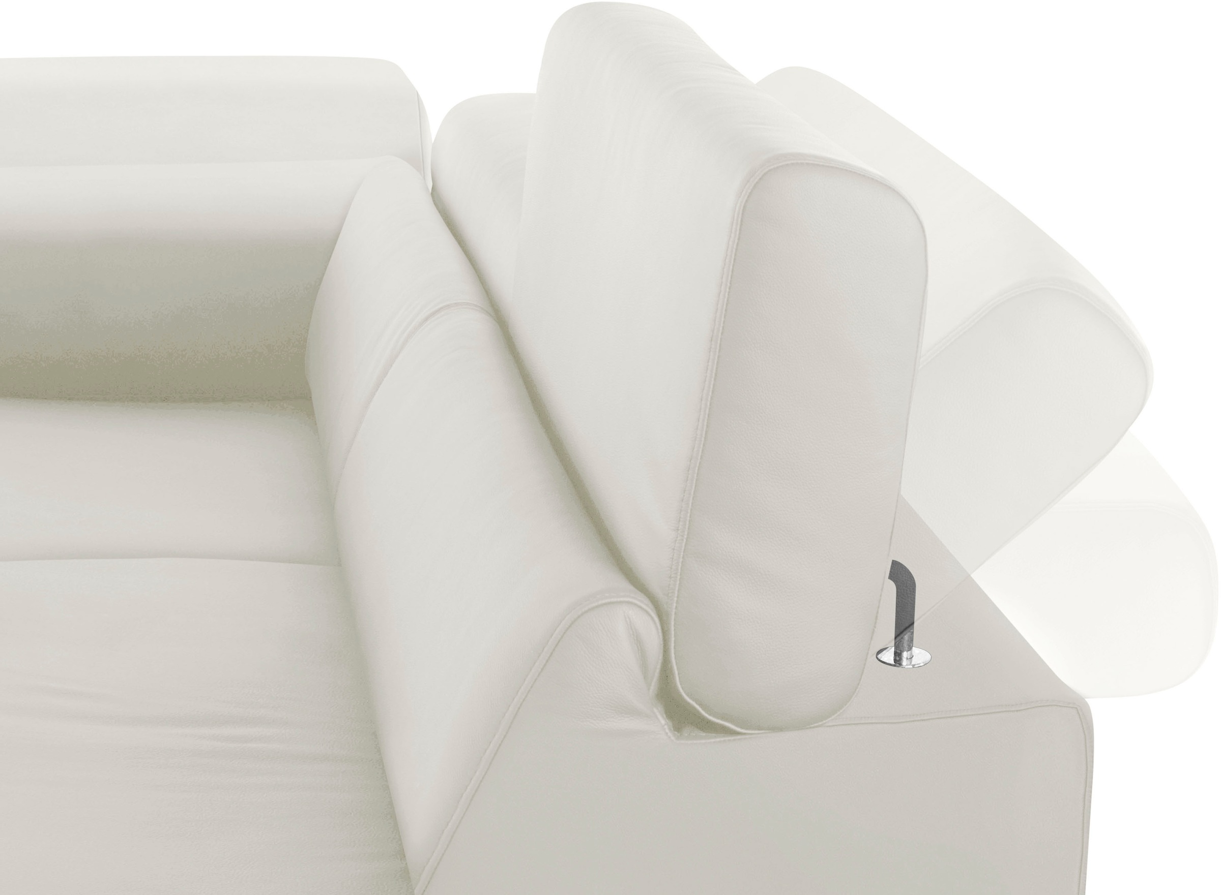 W.SCHILLIG Ecksofa »finn, Designsofa mit tollem Sitzkomfort, bequem, L-Form«, German Design Award 2016, Fußgestell Nussbaum natur, Breite 281 cm