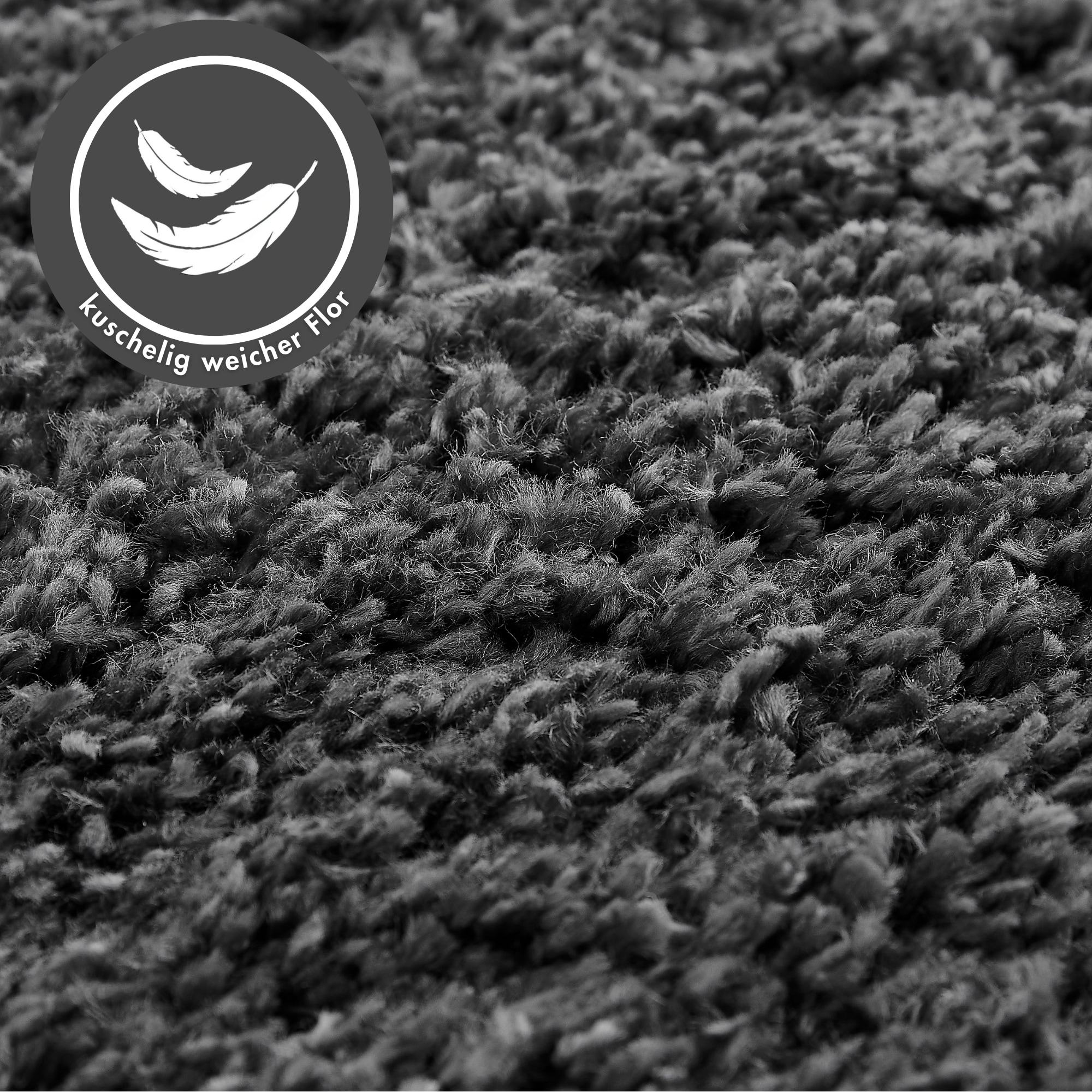 my home Hochflor-Teppich »Canberra«, rechteckig, 40 mm Höhe, Uni Farben, weich & kuschelig, Wohnzimmer, Schlafzimmer