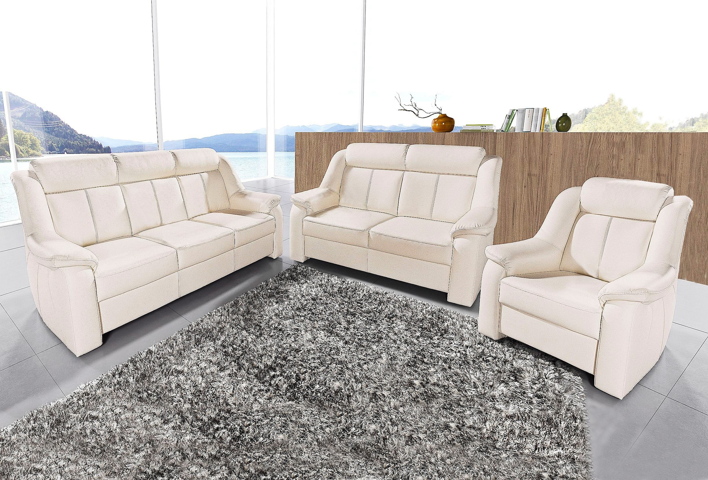 sit&more Polstergarnitur »Basel«, Set, bestehend aus 3-Sitzer + 2-Sitzer + günstig online kaufen