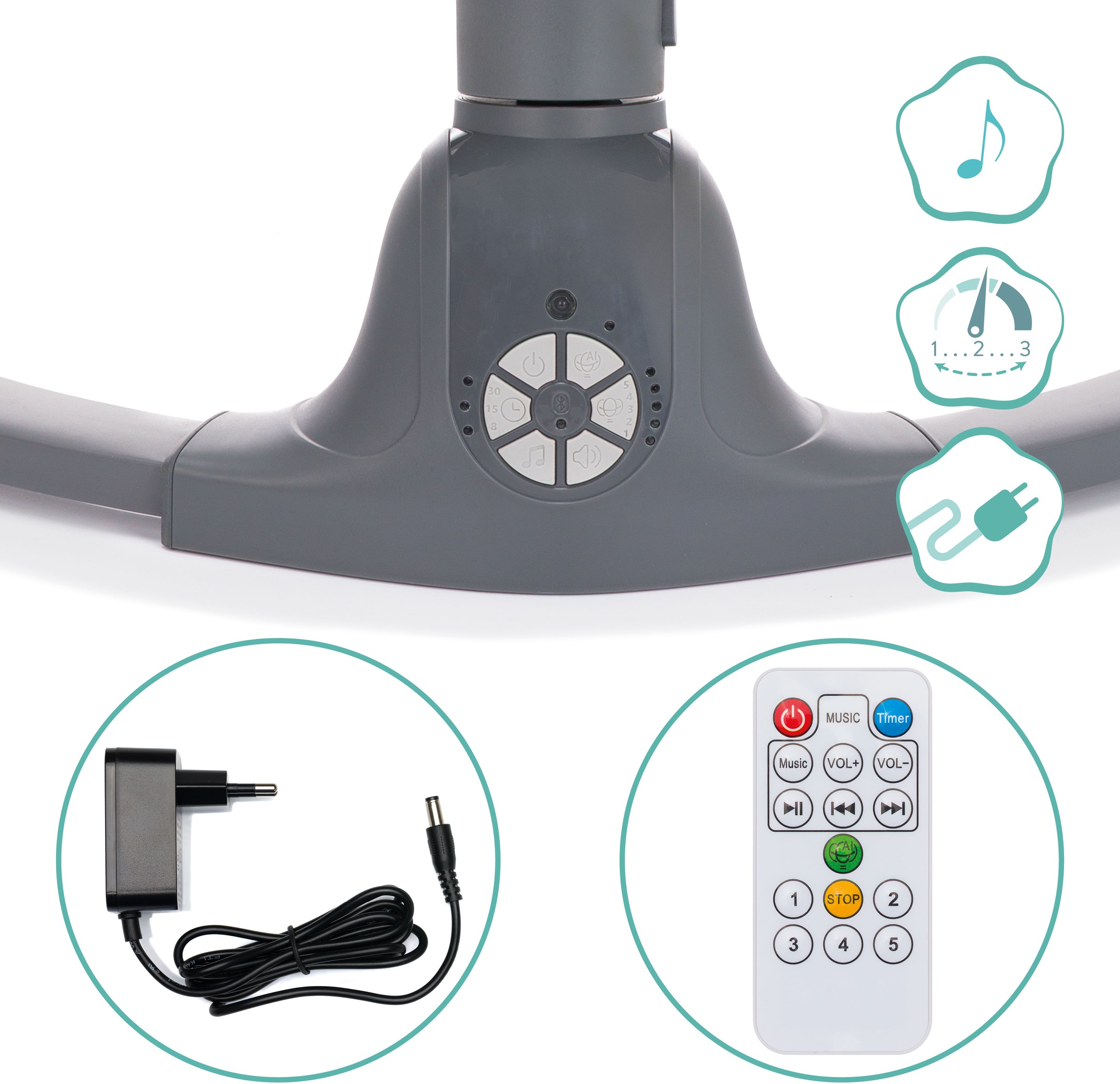 Fillikid Babywippe »Stella« bis 9 kg elektrisch; intelligente KI-Bewegungserkennung