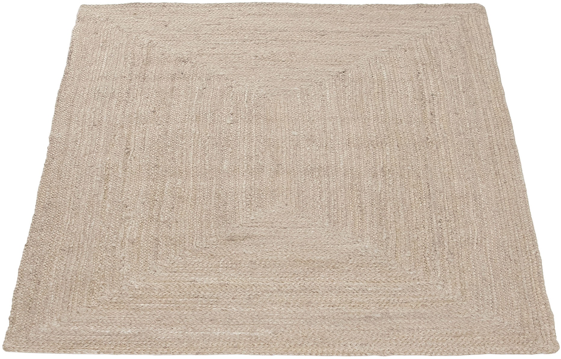 carpetfine Teppich »Nele Juteteppich Naturfaser«, rechteckig, 6 mm Höhe, geflochtener Wendeteppich aus 100% Jute, quadratisch und als Läufer